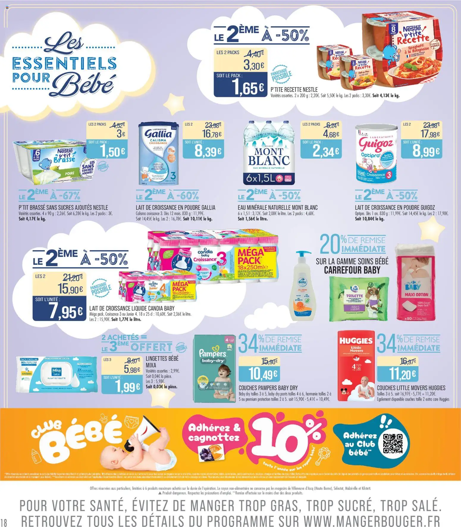 {H1} | Page: 18 | Produits: Eau minérale, Poire, Coton, Guigoz