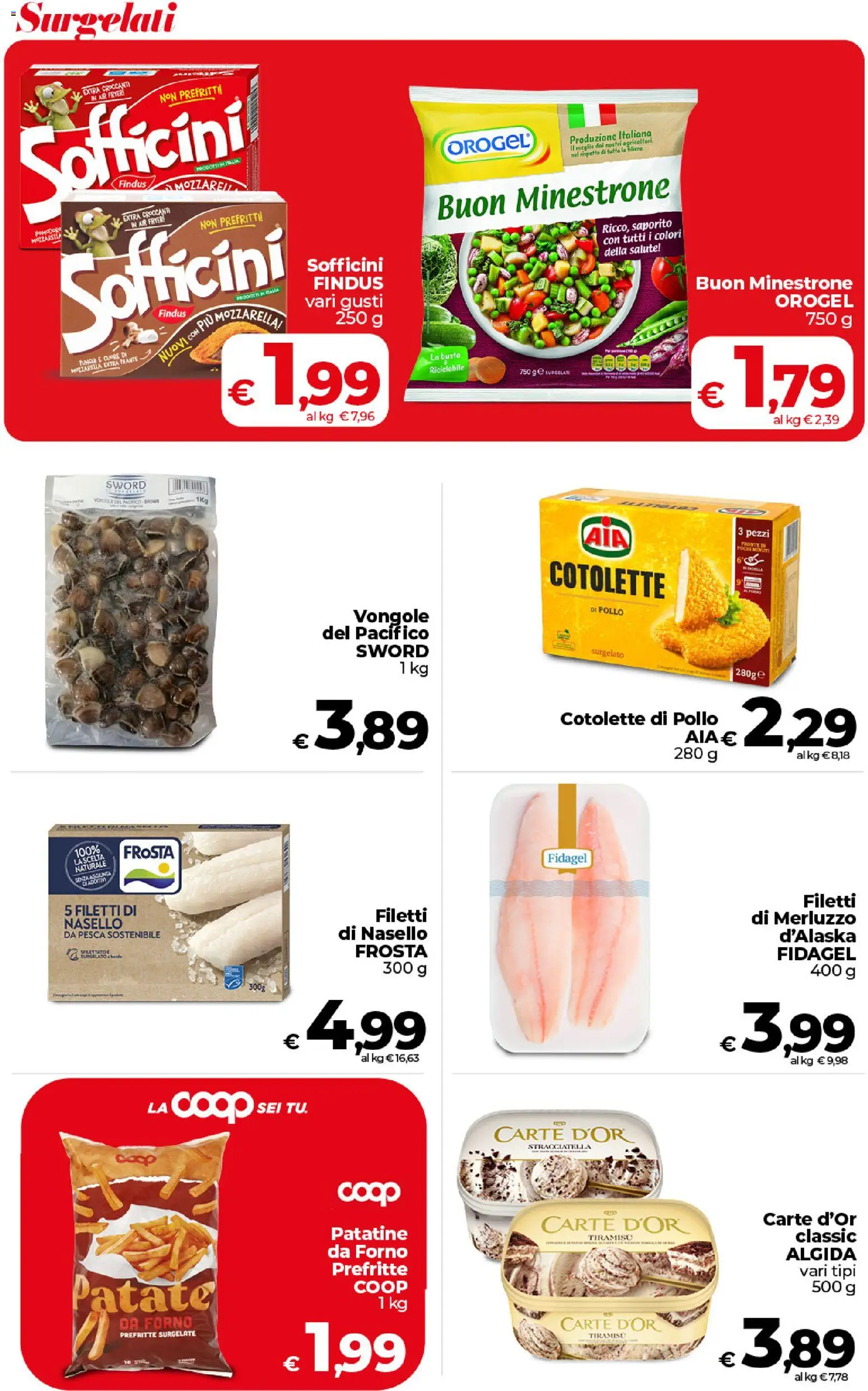 Volantino COOP del 27.01.2026 | Pagina: 20 | Prodotti: Pollo, Merluzzo, Patatine, Vongole