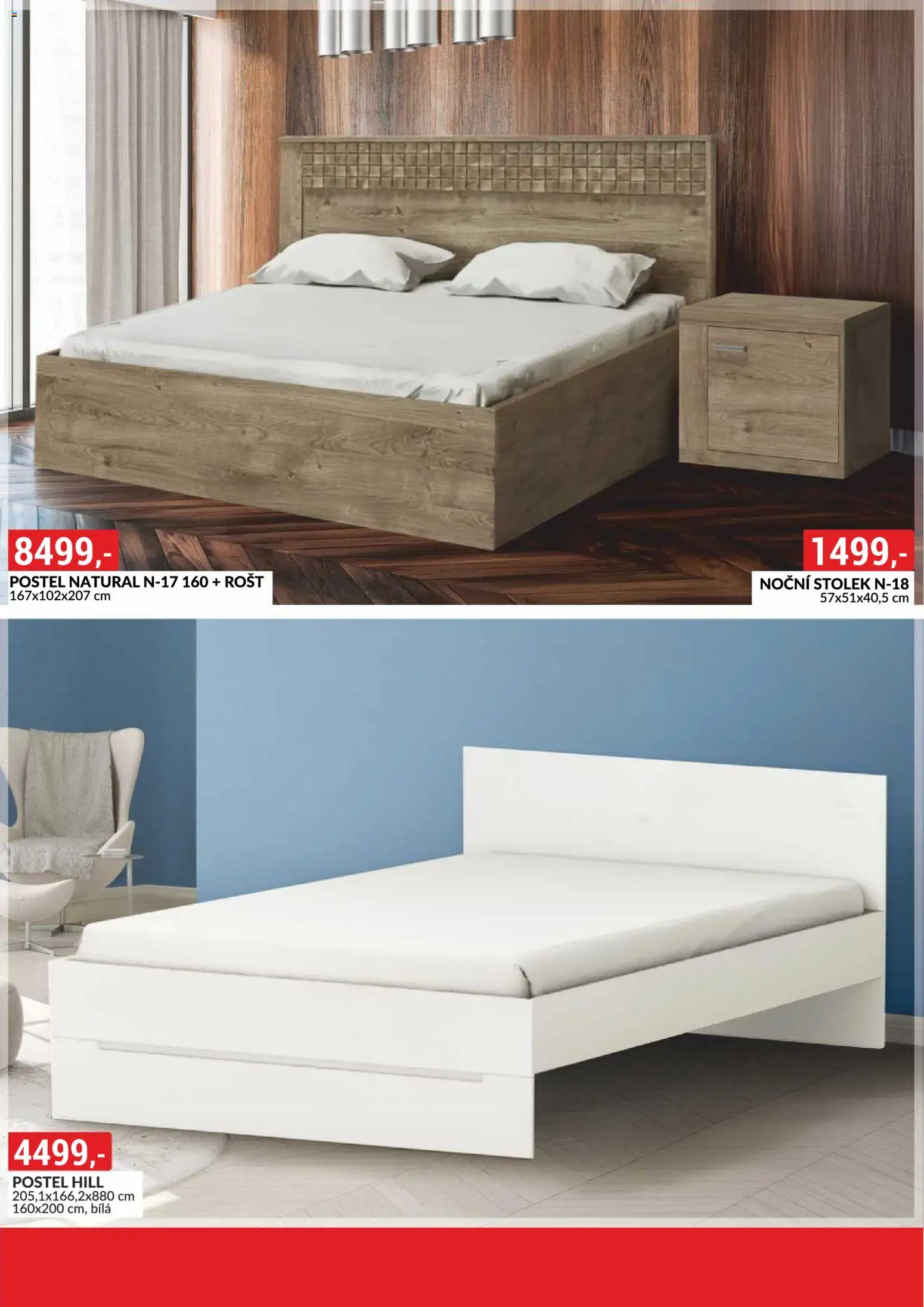 BAUMAX leták - Bydlení na míru podle vašeho stylu od 01.02.2026 | Strana: 55 | Produkty: Postel, Noční stolek, Rošt, Stolek