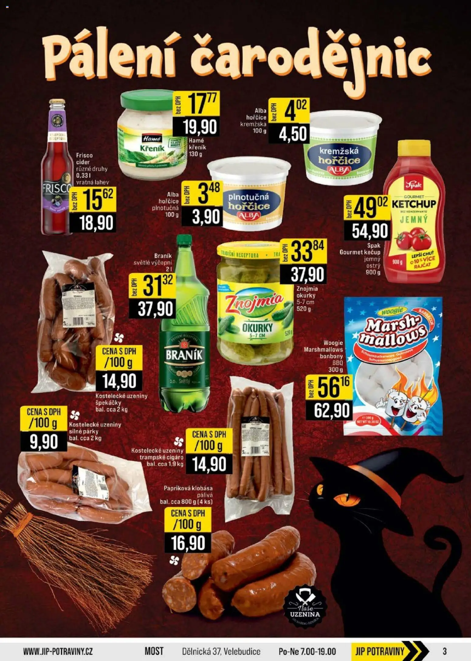 Jip leták - Cash & Carry od 22.04.2026 | Strana: 3 | Produkty: Bonbóny, Párky, Okurky, Cider