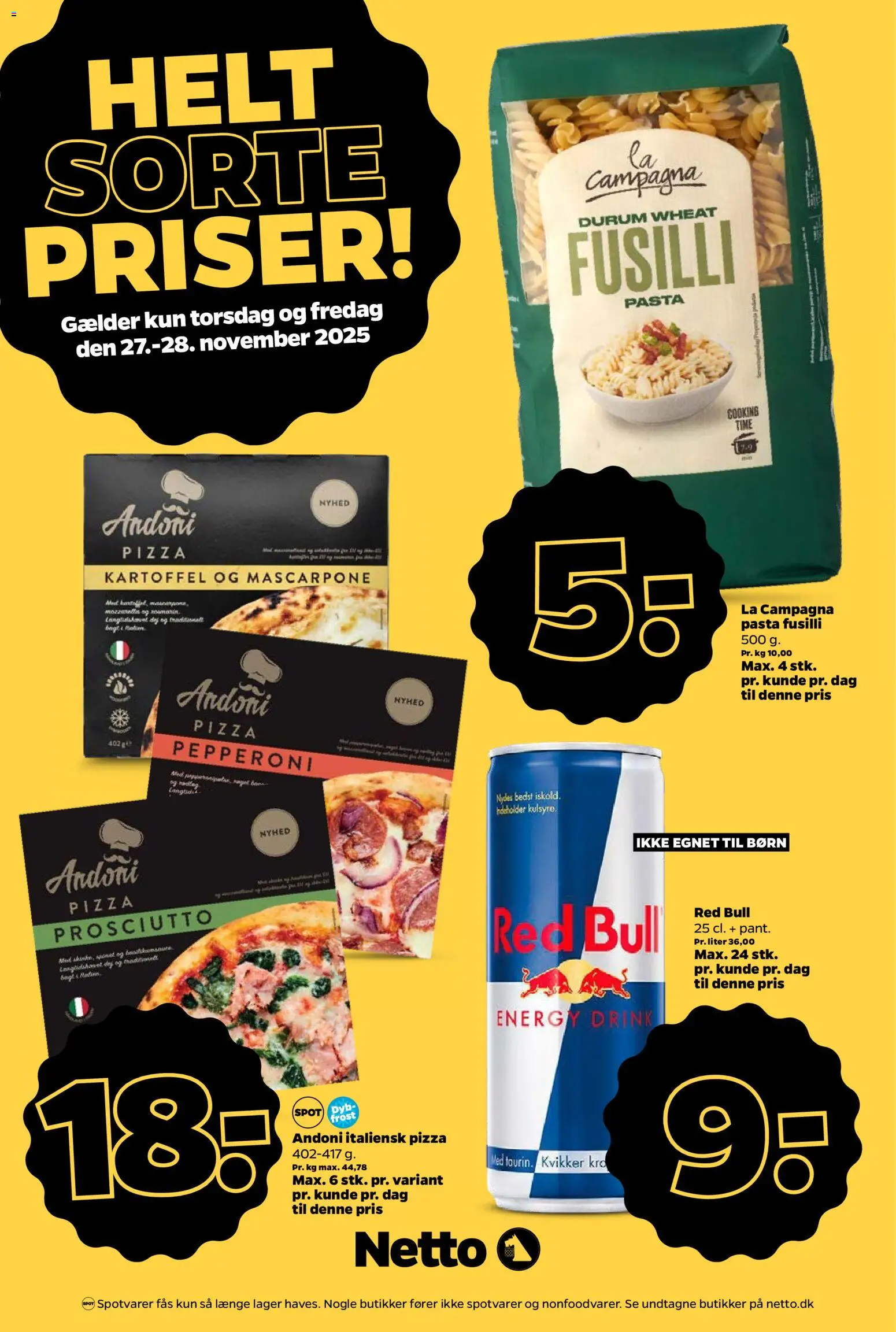 Netto tilbudsavis – gyldig fra 22.11.2025 | Side: 27 | Produkter: Pizza, Pasta