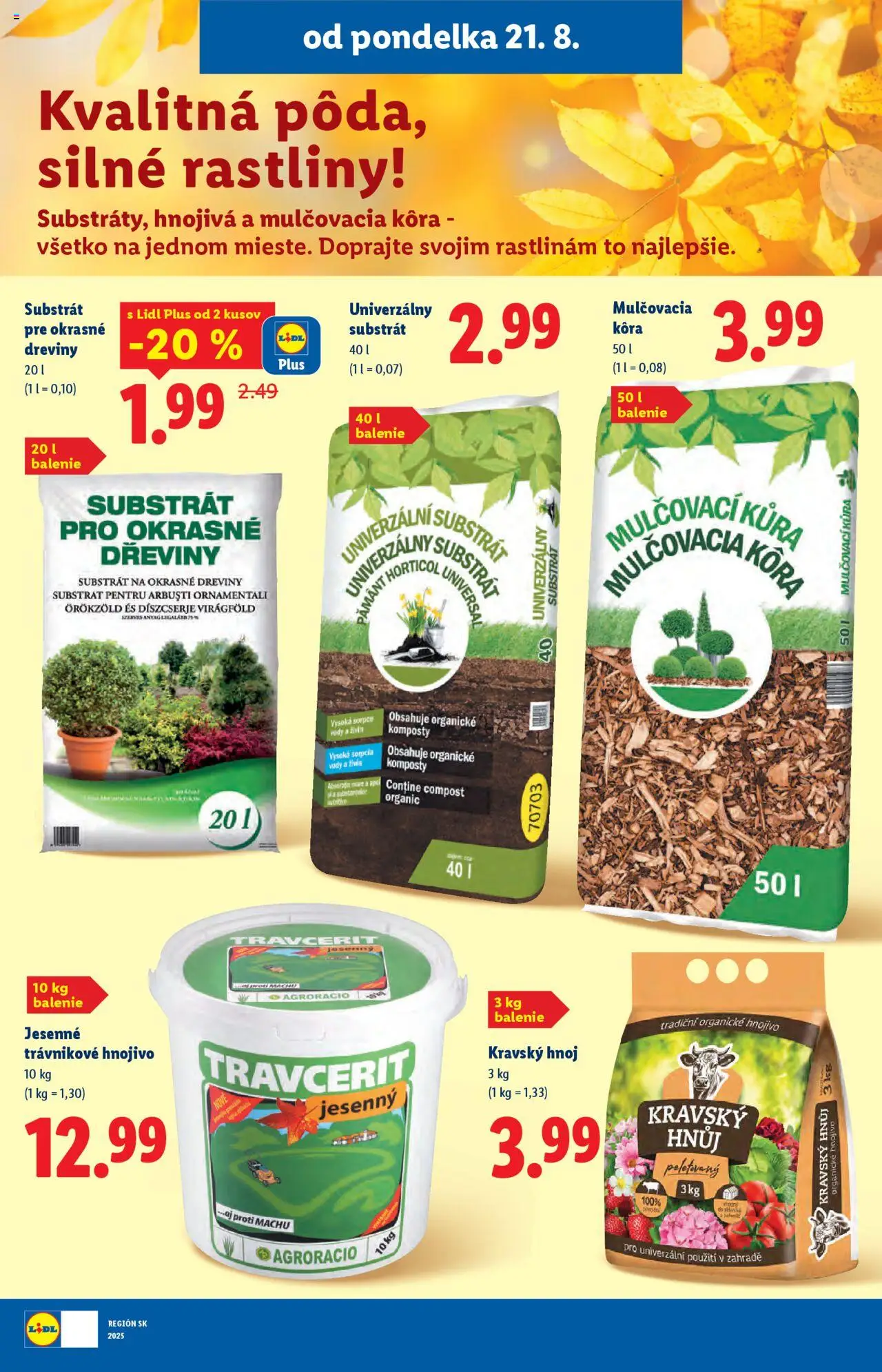 Lidl leták │ platný od 18.08.2025 | Strana: 40 | Produkty: Mulčovacia kôra, Substrát