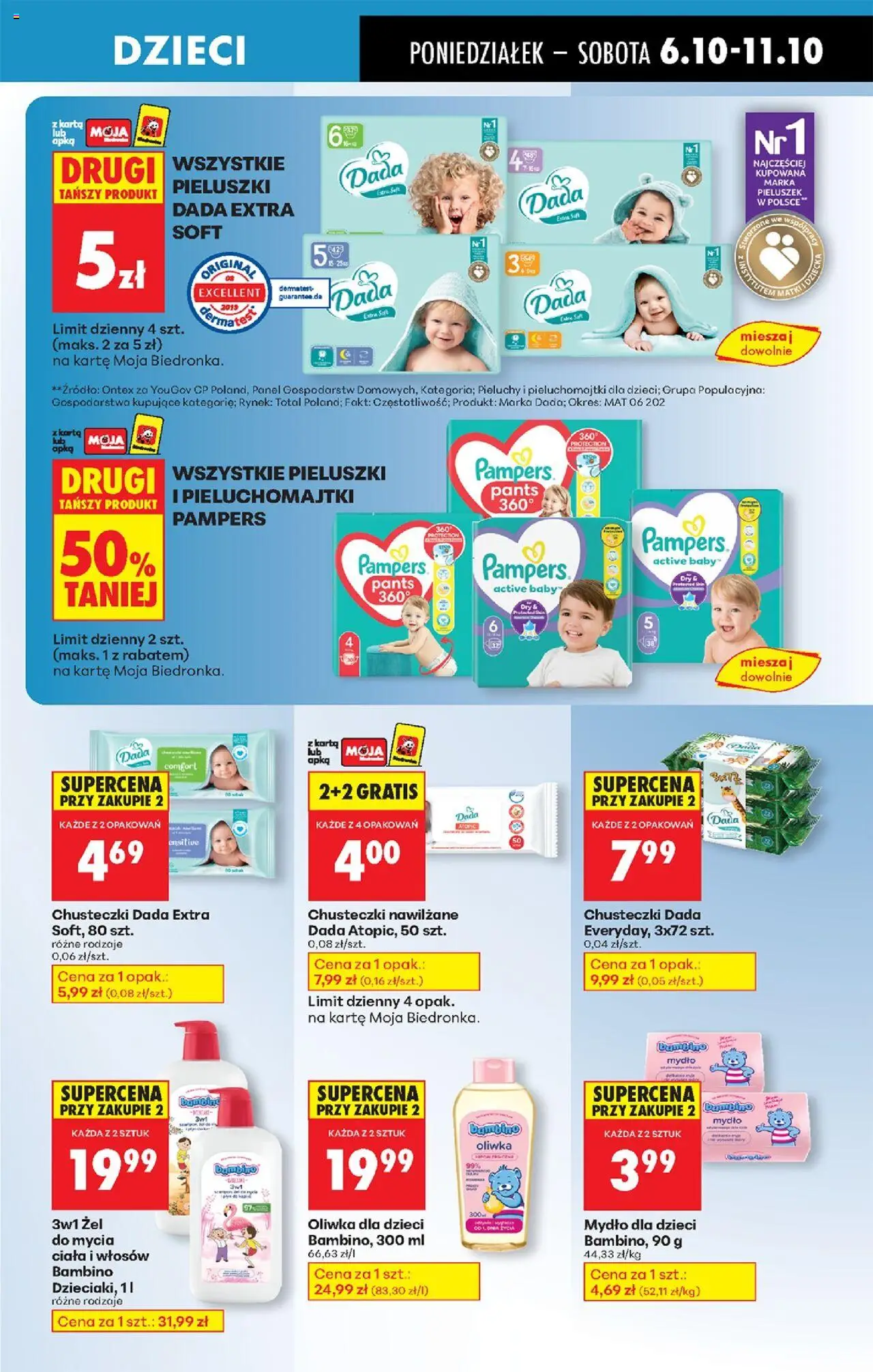 Biedronka gazetka od 06.10.2025 | Strona: 71 | Produkty: Karta, Pampers, Pieluchomajtki, Mydło