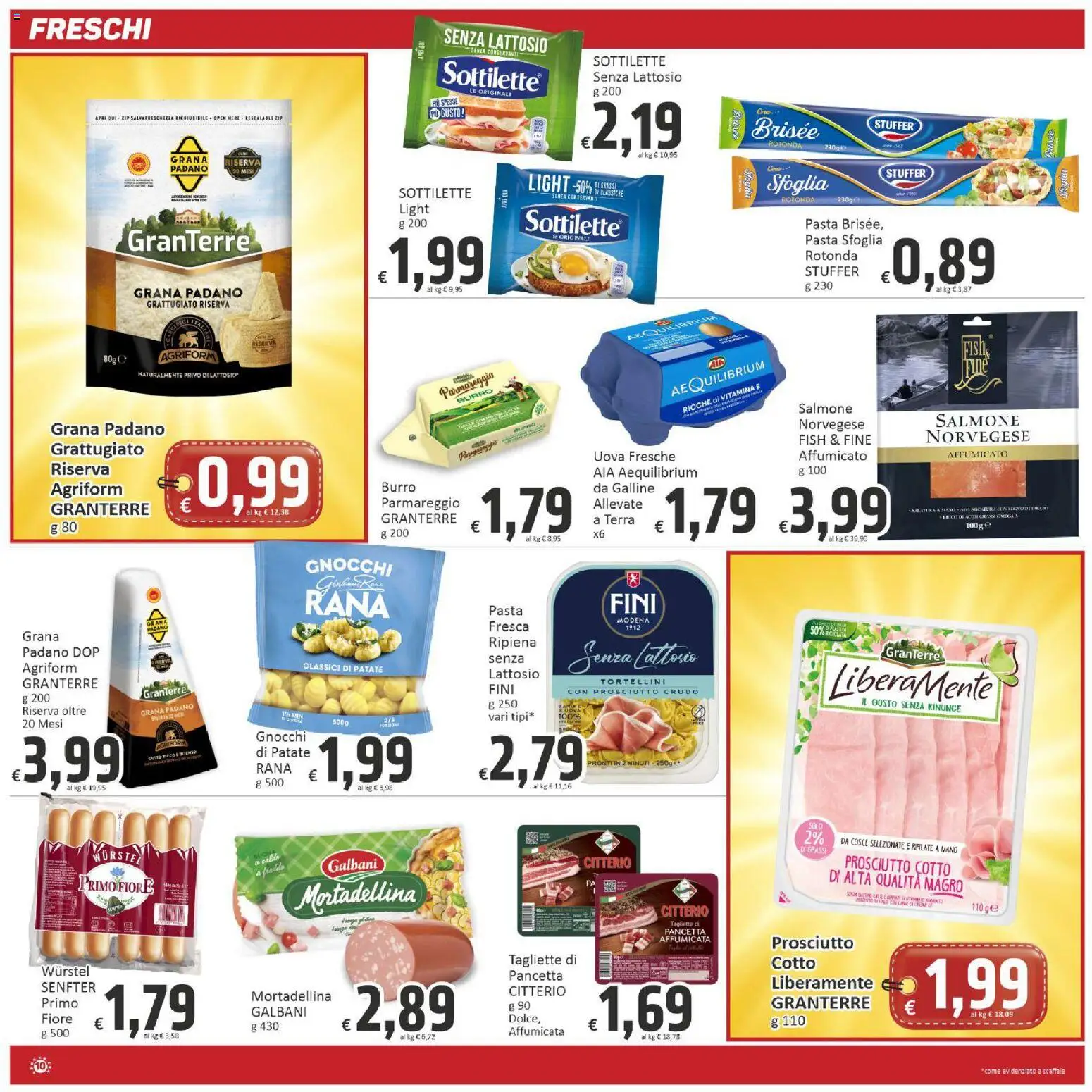 Volantino Paghi Poco del 07.04.2026 | Pagina: 10 | Prodotti: Pasta sfoglia, Burro, Grana Padano, Terra
