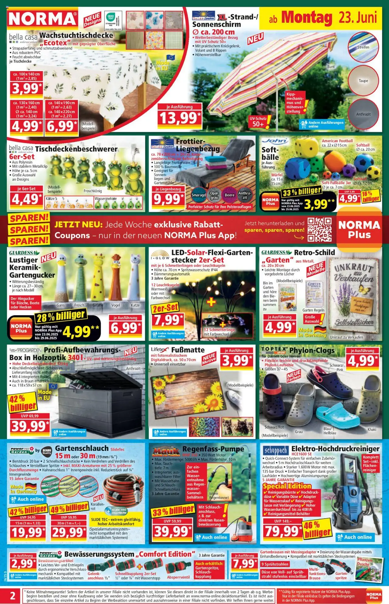Norma Prospekt 	 - gültig ab dem 23.06.2025 | Seite: 3 | Produkte: Adapter, Football, Wasser, Sonnenschirm