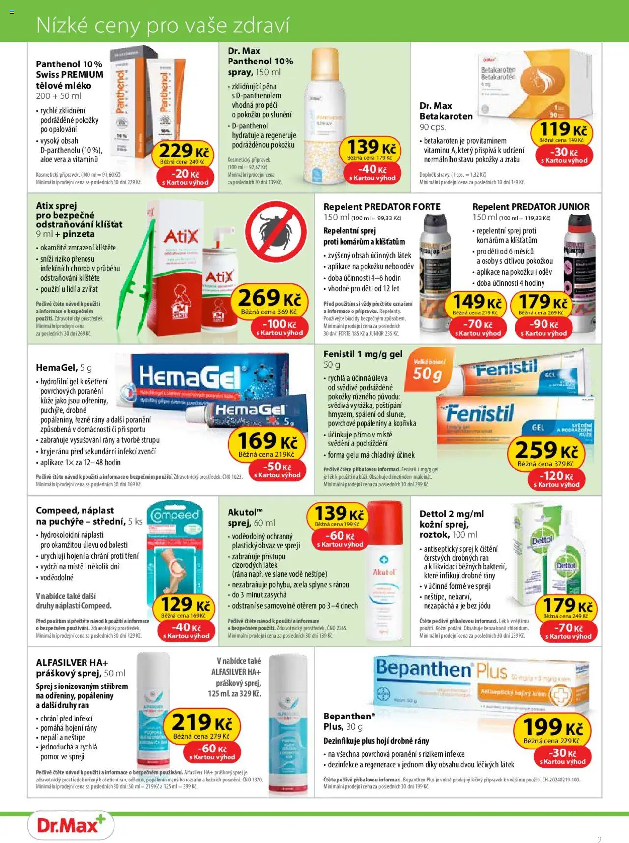 Dr. Max leták od 01.07.2025 | Strana: 2 | Produkty: Hodiny, Mléko, Náplast, Body