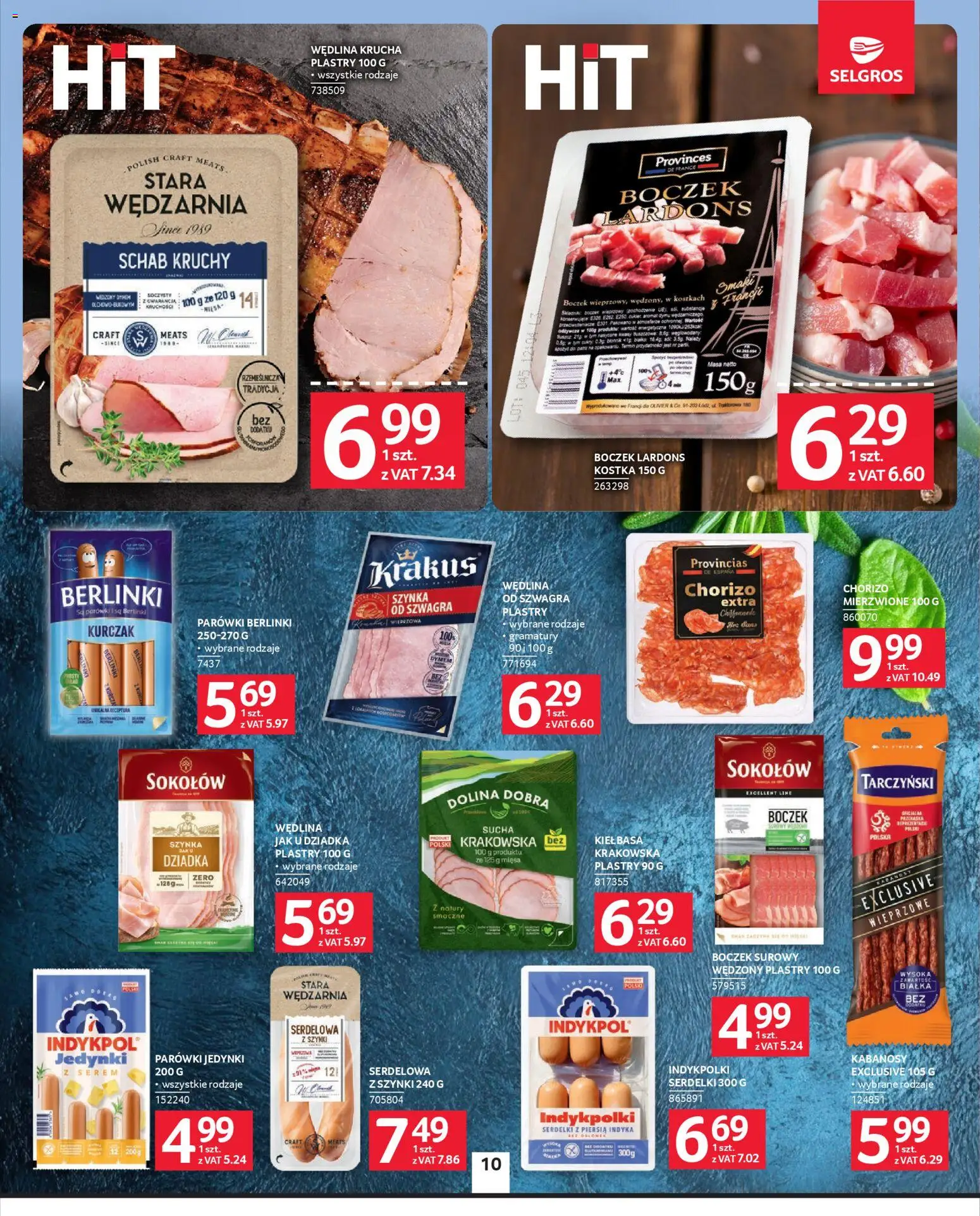 Selgros cash&carry gazetka od 23.04.2026 | Strona: 10 | Produkty: Kurczak, Schab, Kabanosy, Boczek