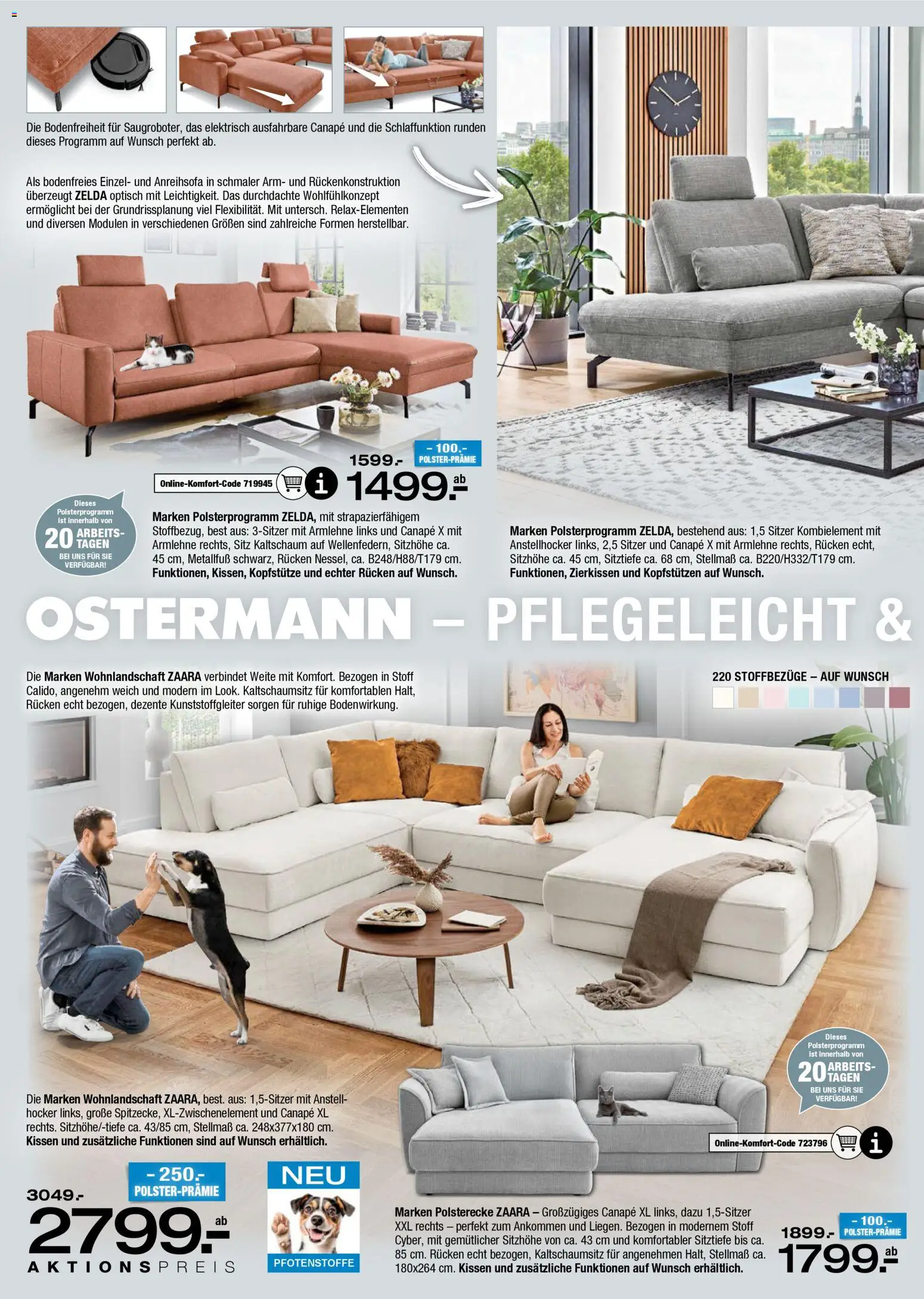 Ostermann Polster Spezial – gültig ab 19.03.2026 | Seite: 6 | Produkte: Wohnlandschaft, Hocker, Kissen
