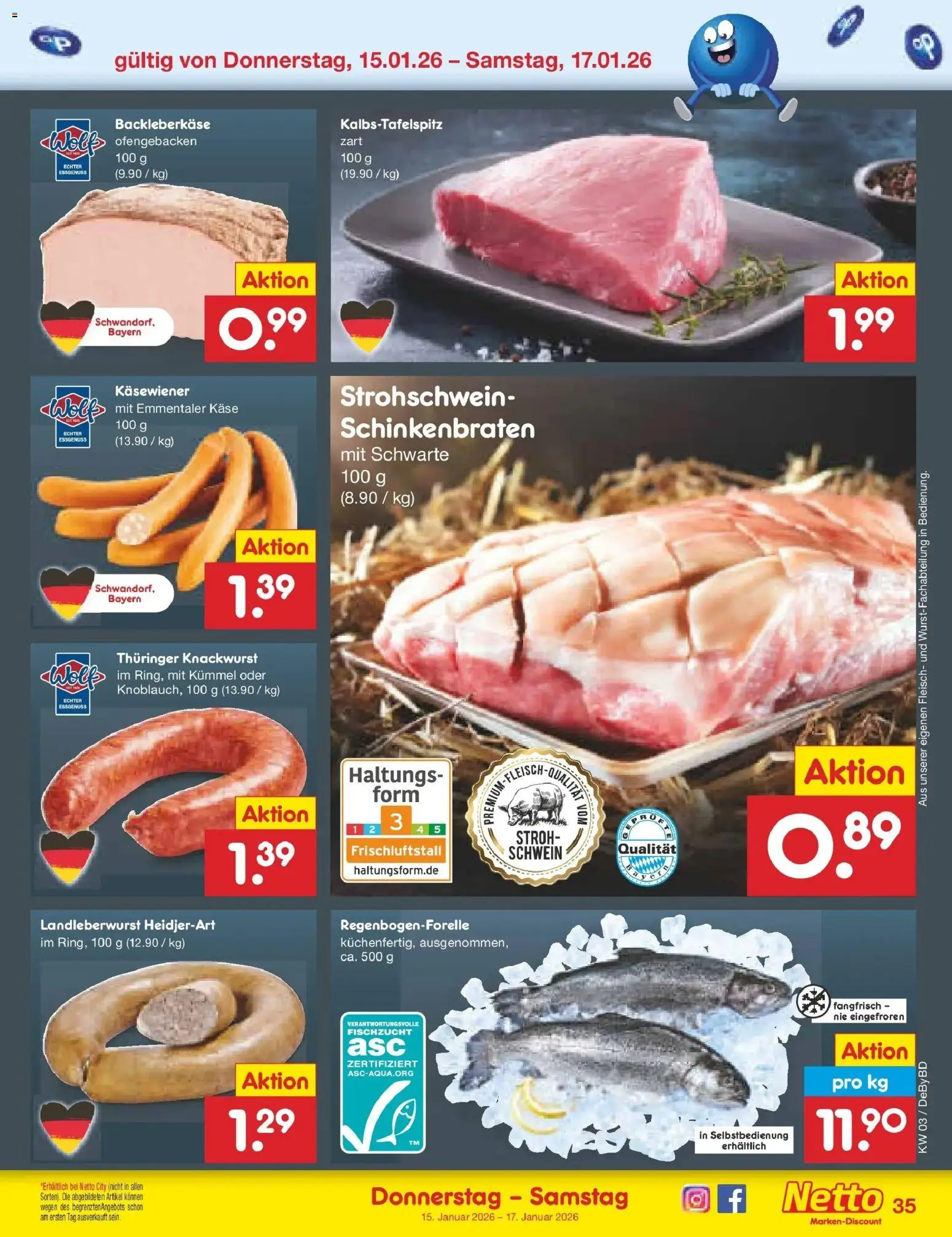 Netto Marken-Discount prospekt Buttenwiesen	 – gültig ab 12.01.2026 | Seite: 49 | Produkte: Käse, Fleisch