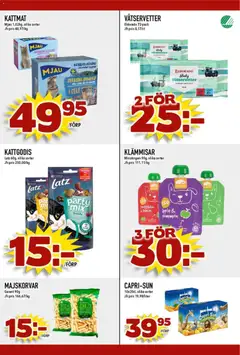 Matdax erbjudanden - Förhandsvisning av reklamblad från butik Matdax aktuell från 13.04.2026 | Sida: 19 | Produkter: Plommon, Äpple, Kattmat, Majs