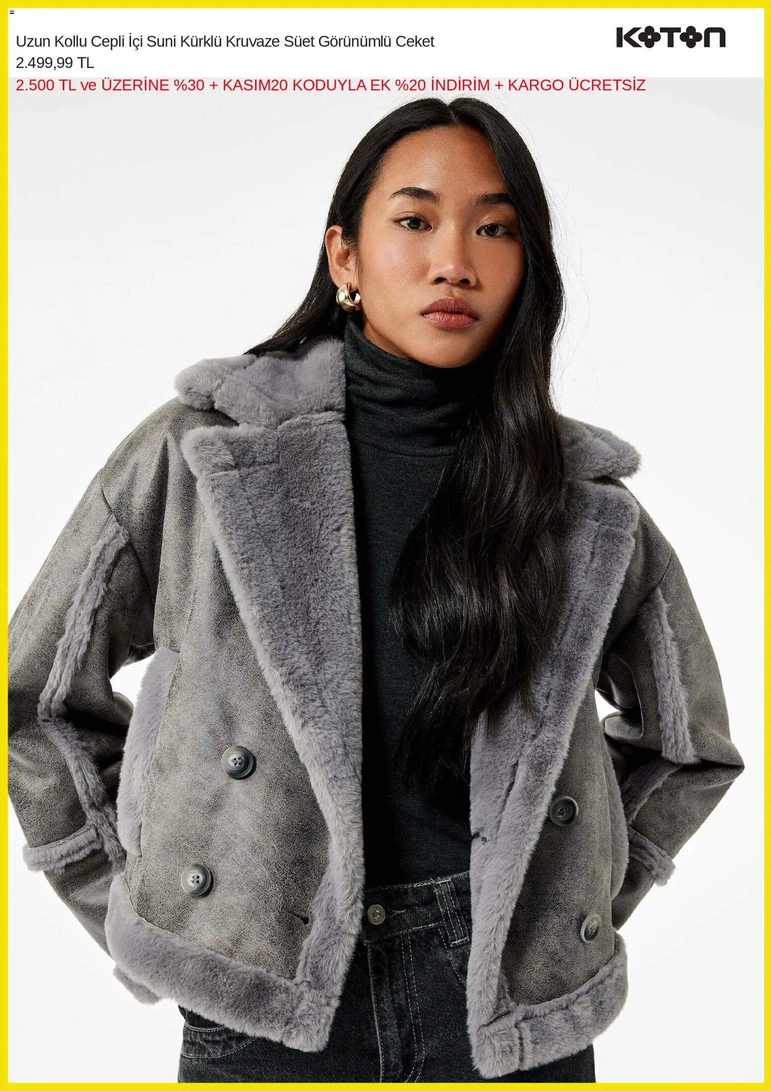 Koton Black Friday - 24.11.2025 tarihinden itibaren geçerlidir | Sayfa: 7 | Ürünler: Ceket