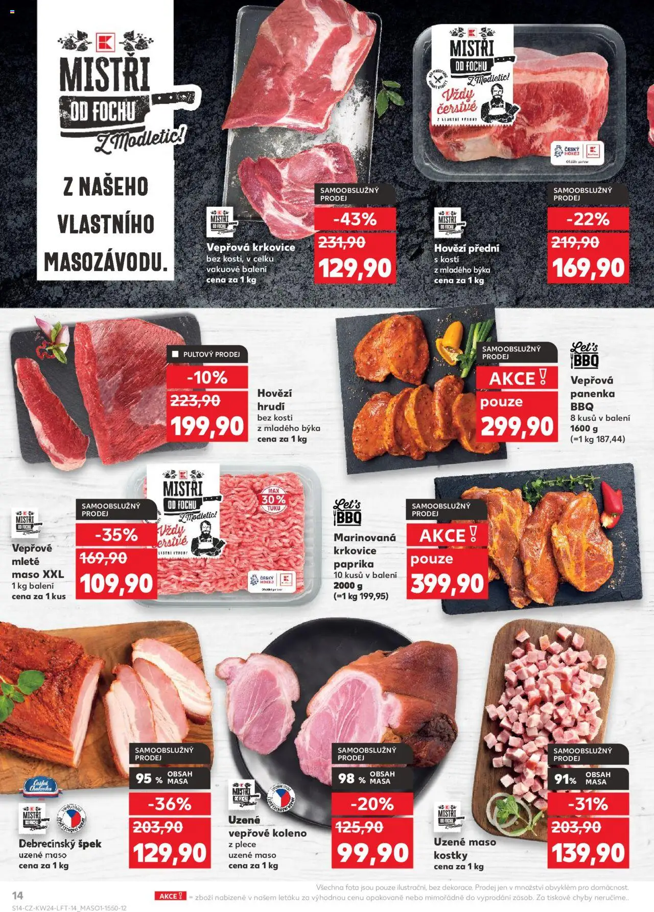 Kaufland leták od 11.06.2025 | Strana: 14 | Produkty: Hovězí, Paprika, Mleté maso, Vepřová krkovice