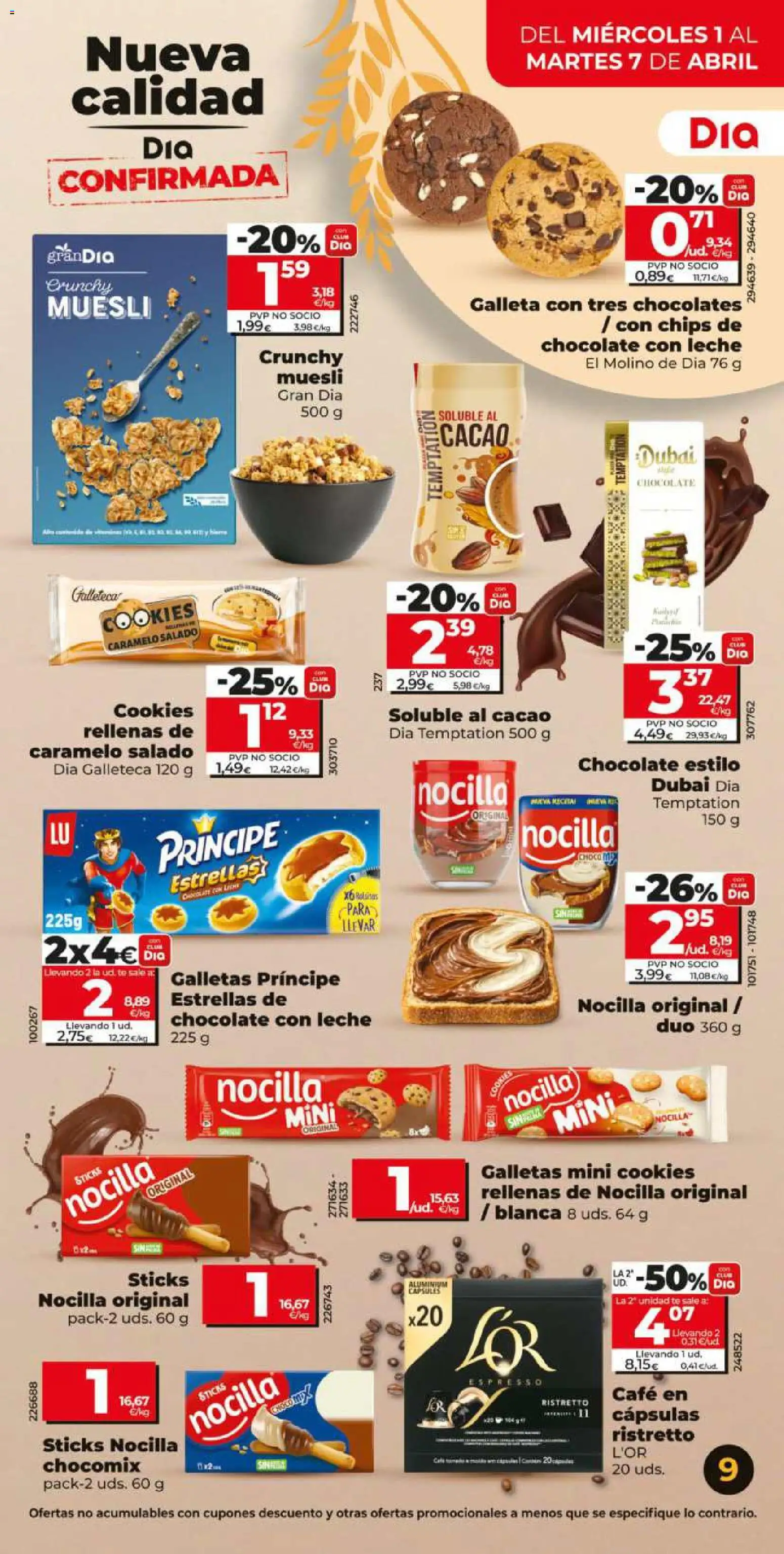 Dia - folleto Market │ válido desde el 01.04.2026 | Página: 9 | Productos: Leche, Café, Té, Chocolate con leche
