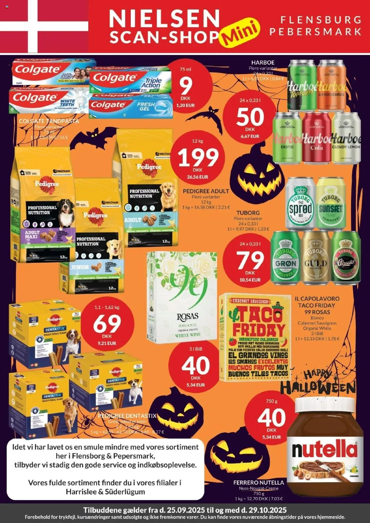 Nielsen Discount tilbudsavis – gyldig fra 25.09.2025 | Side: 1 | Produkter: Salsa, Cola, Nutella, Taco