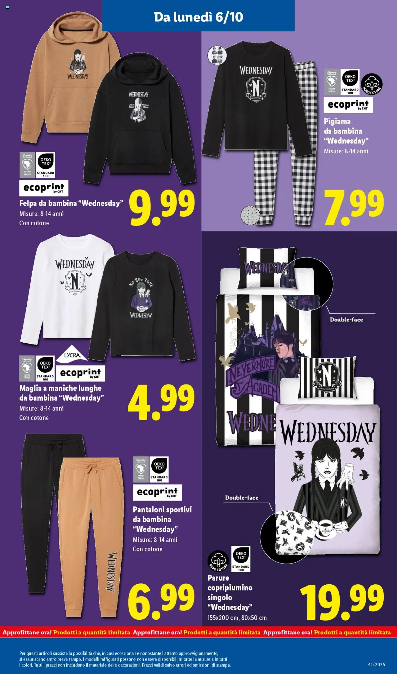 Volantino Lidl del 06.10.2025 | Pagina: 30 | Prodotti: Copripiumino, Felpa, Pantaloni, Pigiama