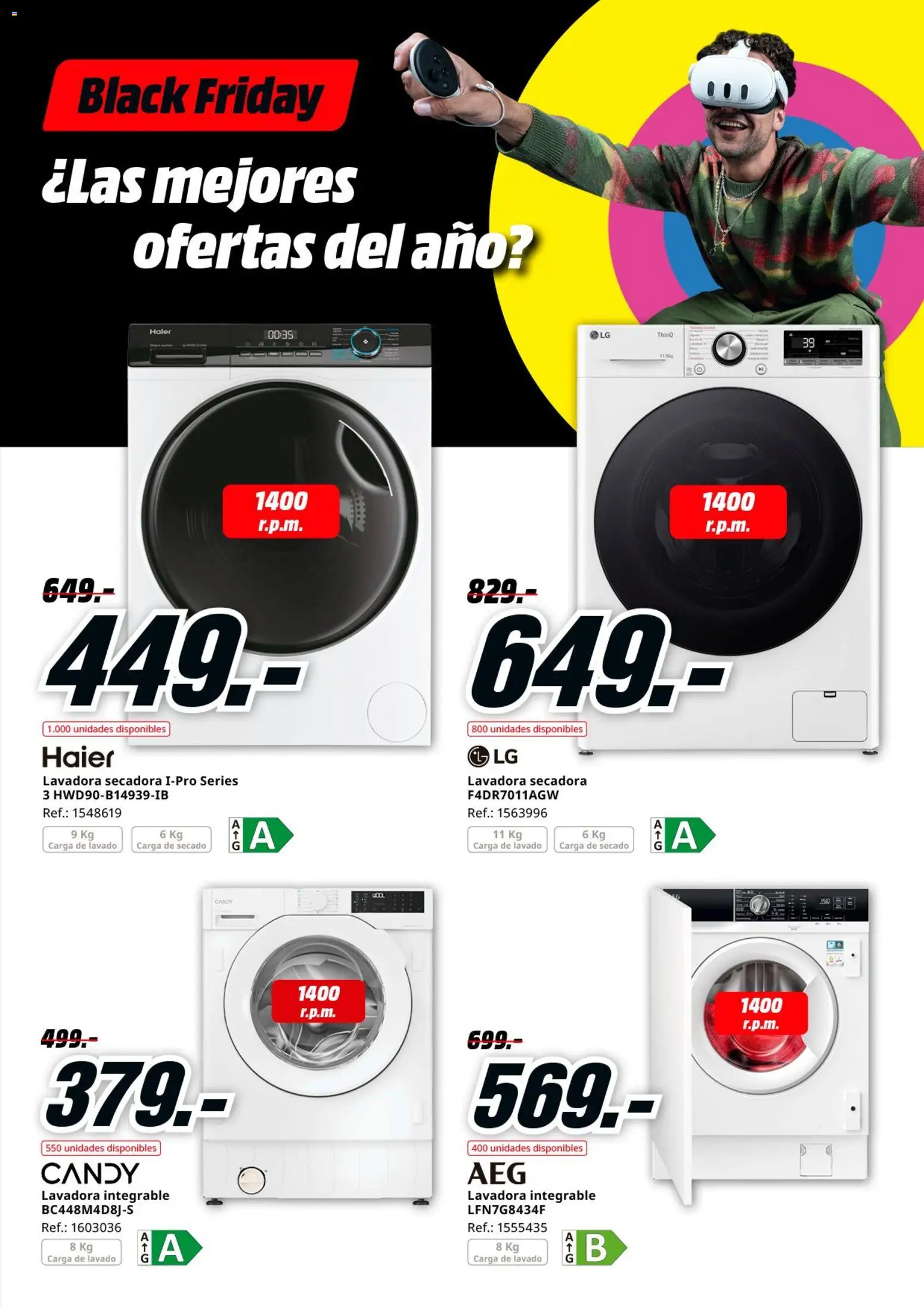 Media Markt Black Friday │ válido desde el 21.11.2025 | Página: 29 | Productos: Lavadora, Secadora