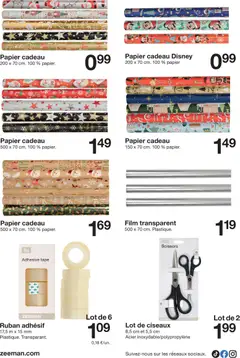 Zeeman - Prévisualisation de Zeeman catalogue Hiver valide à partir de 13.12.2025 | Page: 4 | Produits: Papier cadeau, Ciseaux
