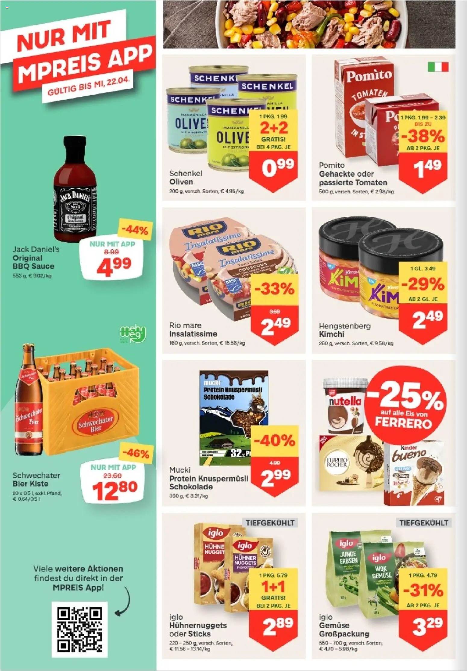 MPREIS Hohenems gültig ab 16.04.2026 | Seite: 8 | Produkte: Eis, Gemüse, Szeder, Bier