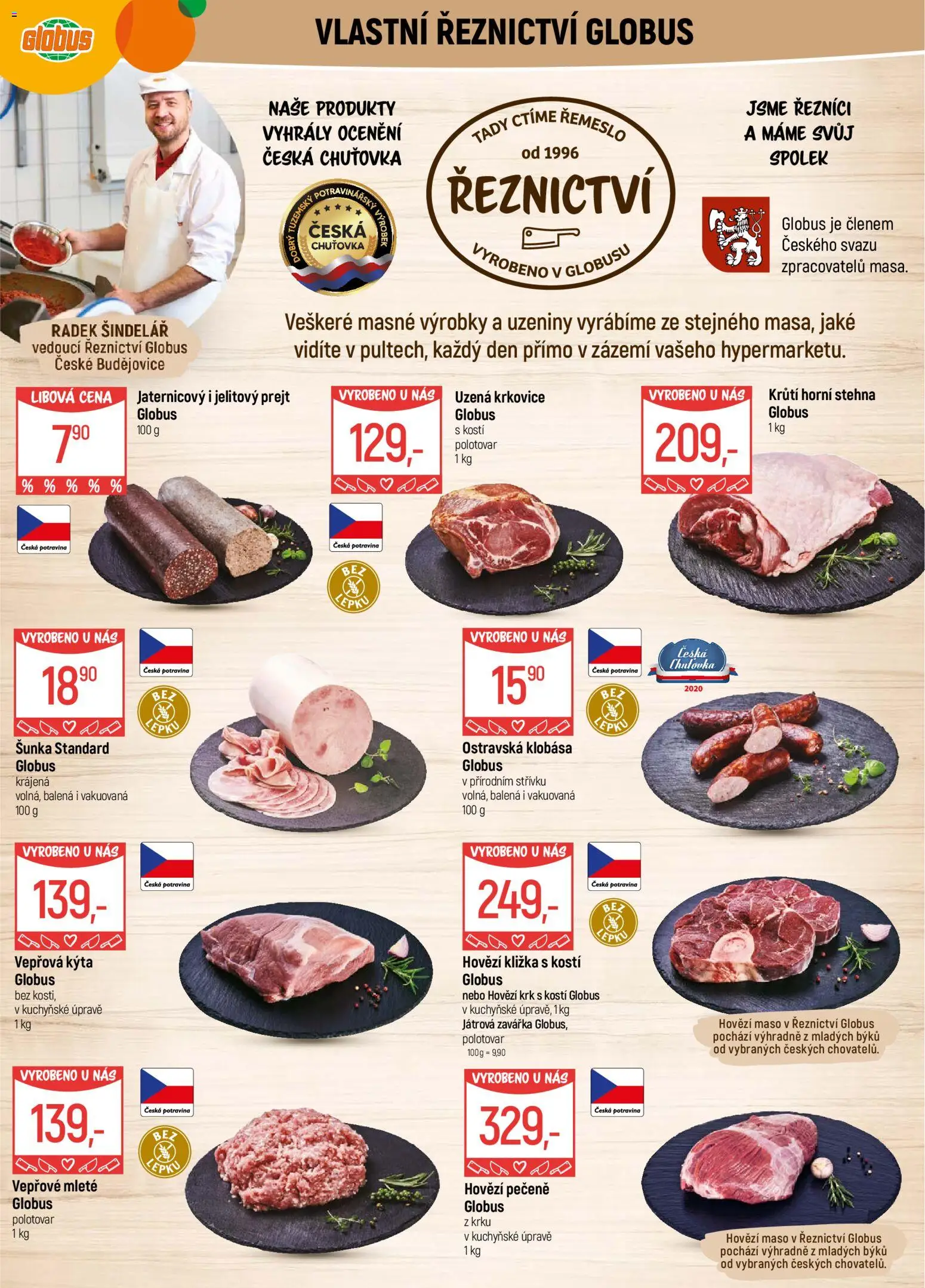 Globus leták - České Budějovice od 28.01.2026 | Strana: 5 | Produkty: Hovězí, Hovězí maso, Klobása, Vepřová Kýta