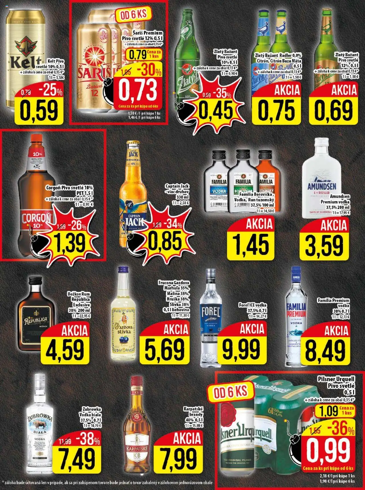 Klas leták │ platný od 25.08.2025 | Strana: 18 | Produkty: Pivo, Pilsner Urquell, Kelt, Brandy