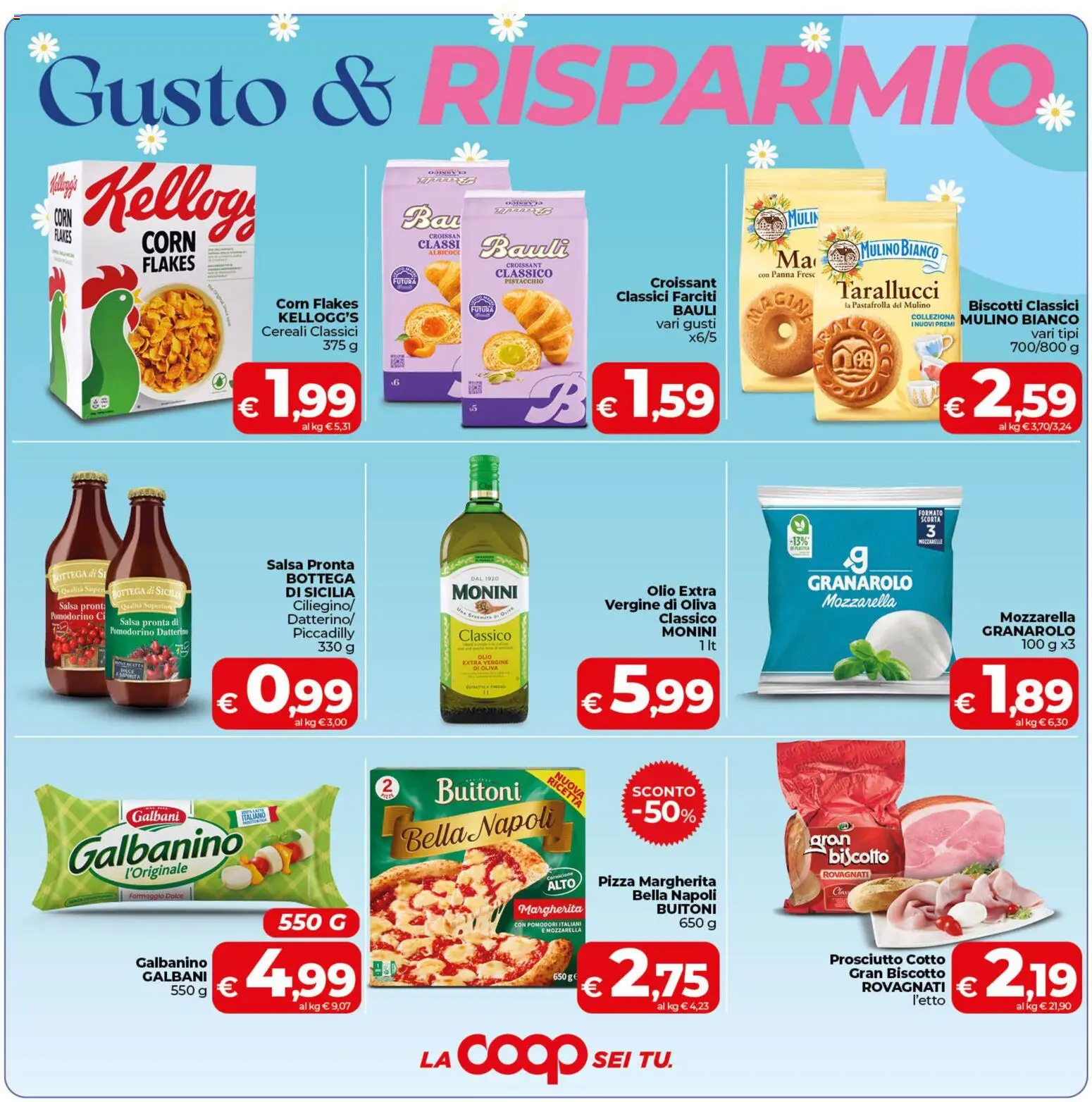 Volantino COOP del 17.04.2026 | Pagina: 2 | Prodotti: Pizza, Formaggio, Olio, Pomodori