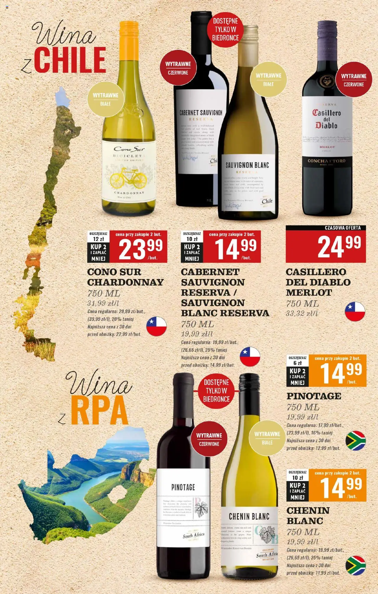 Biedronka gazetka - Czas na toast od 22.09.2025 | Strona: 12 | Produkty: Chardonnay, Merlot