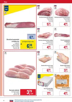 Metro leták platný od 10.12.2025 | Strana: 6 | Produkty: Bravčová krkovička, Kuracie rezne, Kuracie stehná, Krkovička