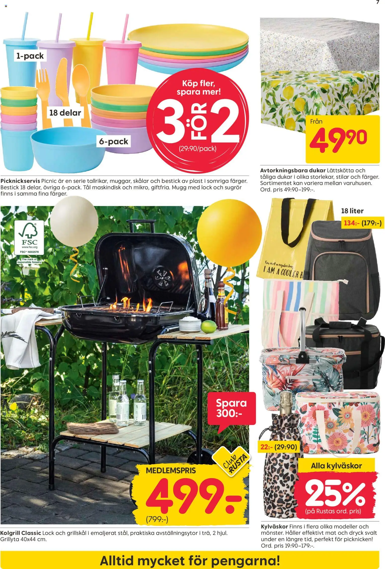 Rusta reklamblad aktuell från 20.04.2026 | Sida: 7 | Produkter: Kolgrill