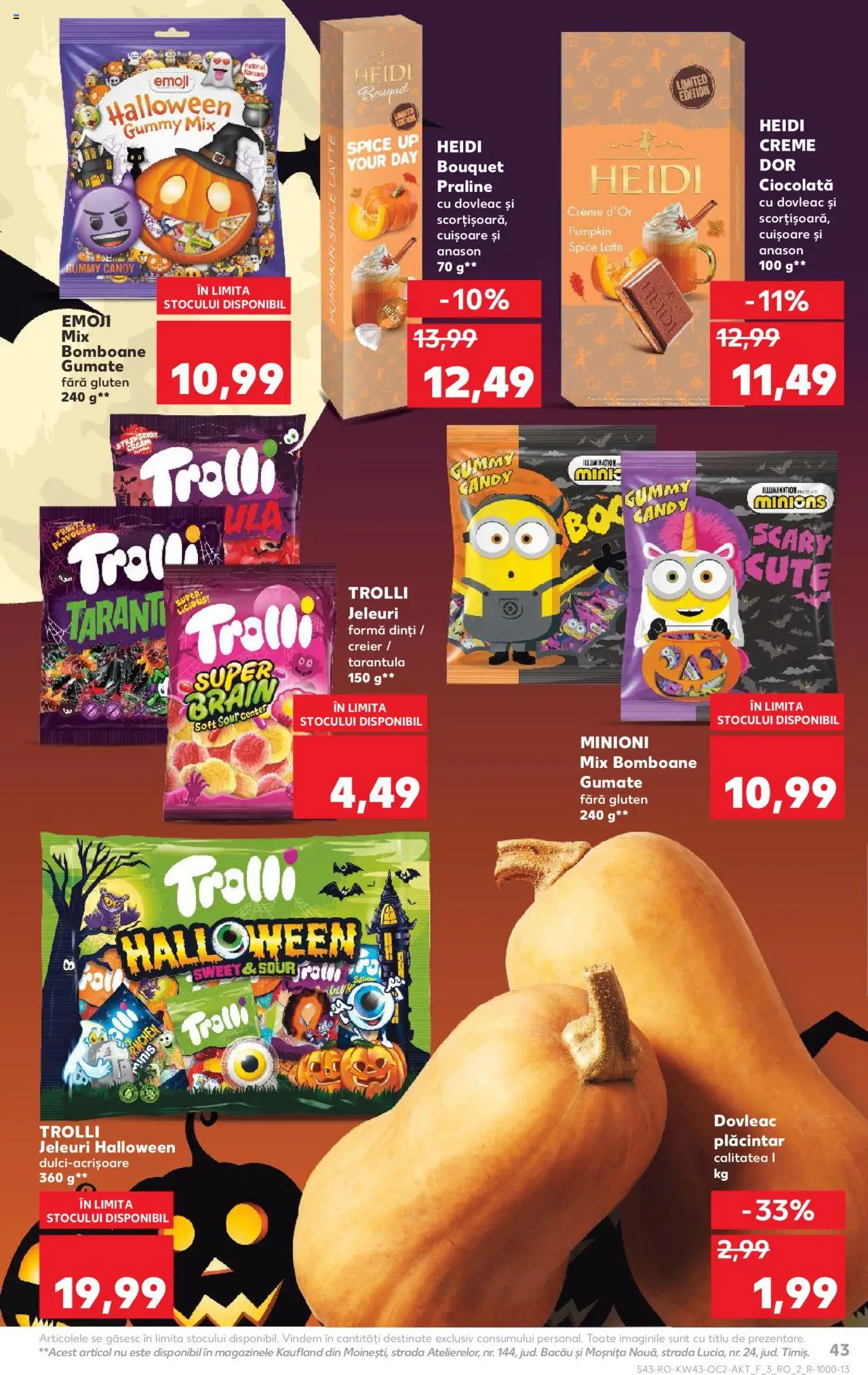 Noul catalog Kaufland – valabil de la 22.10.2025 | Pagină: 43 | Produse: Praline, Ciocolată, Bomboane, Jeleuri