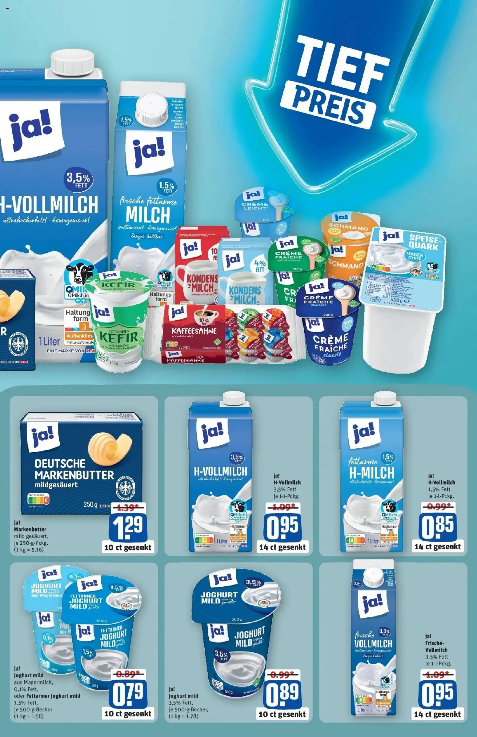 Rewe prospekt Hamburg / Wandsbek	 – gültig ab 23.11.2025 | Seite: 3 | Produkte: Kefir, Quark, Butter, Creme