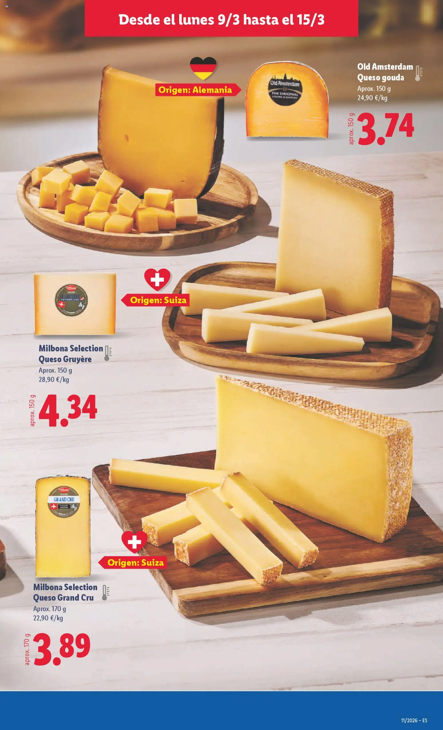 Lidl folleto │ válido desde el 09.03.2026 | Página: 11 | Productos: Queso, Queso Gouda
