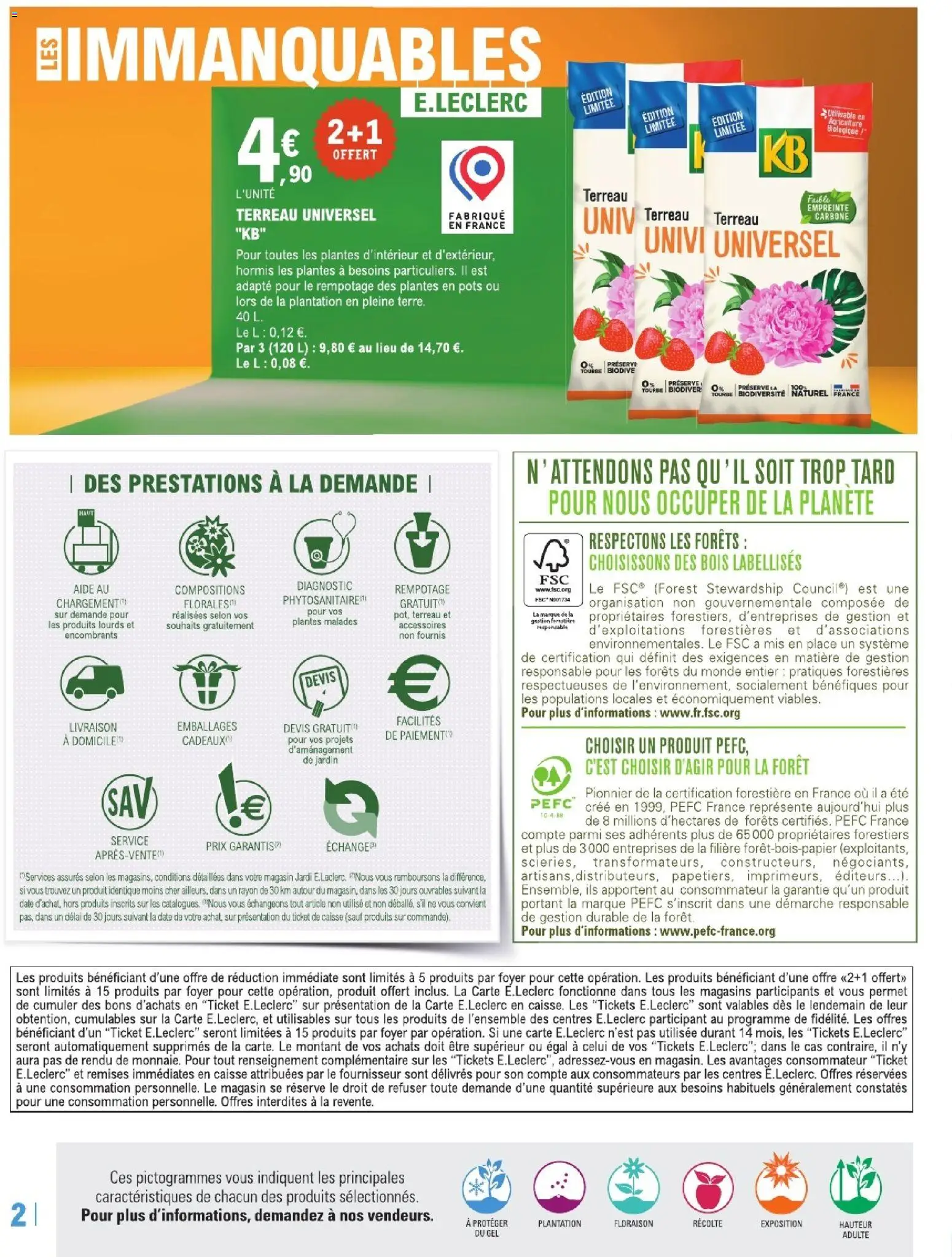 {H1} | Page: 2 | Produits: Terreau Universel, Plantes, Terreau