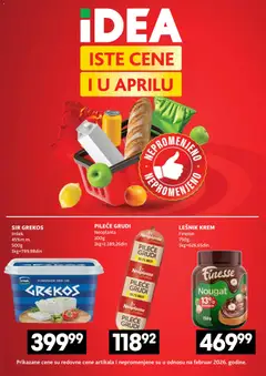 Idea katalog Iste cene i u aprilu - pregled Idea kataloga - važi od 02.04.2026