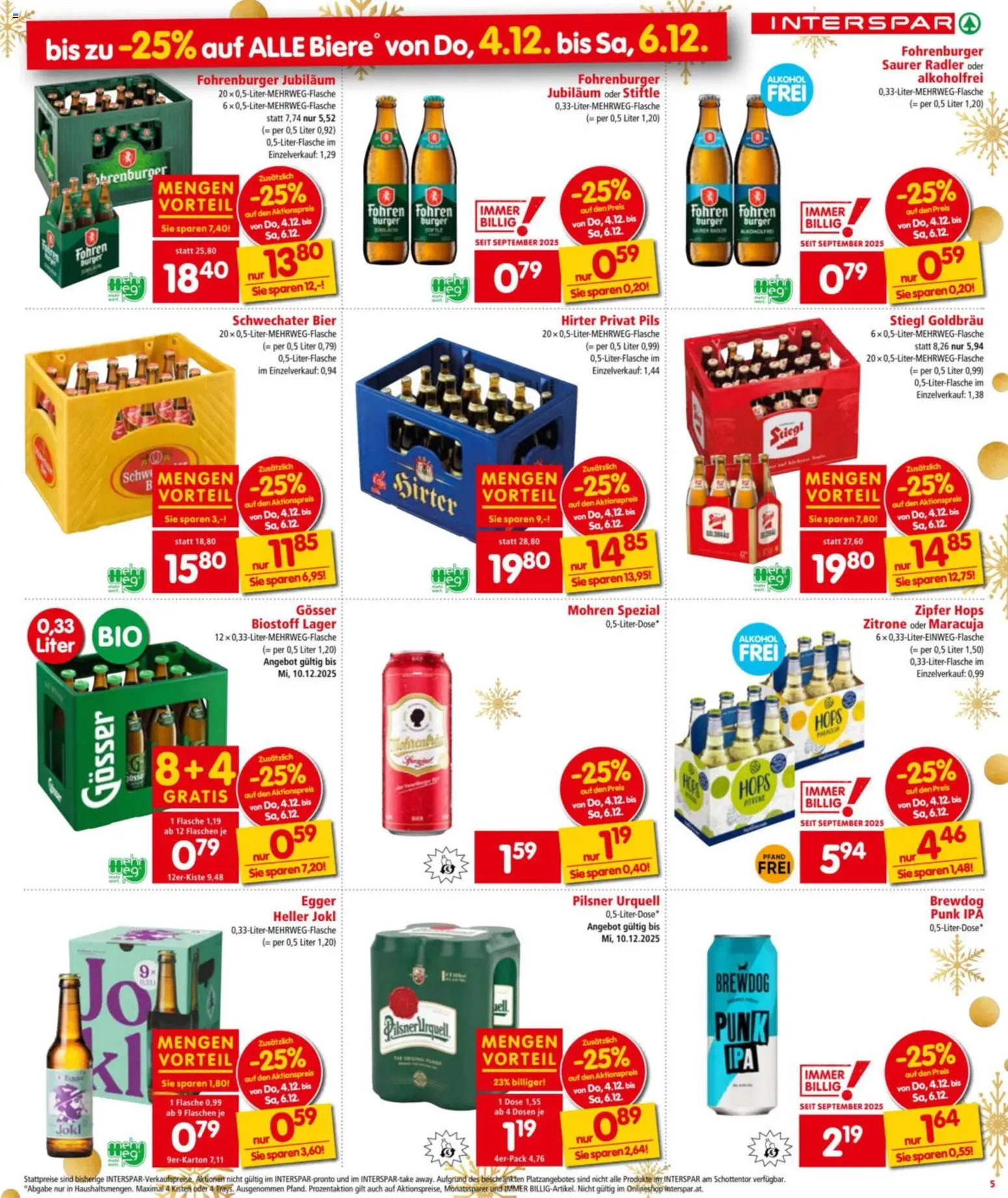 Interspar Flugblatt gültig ab 04.12.2025 | Seite: 5 | Produkte: Zitrone, Bier