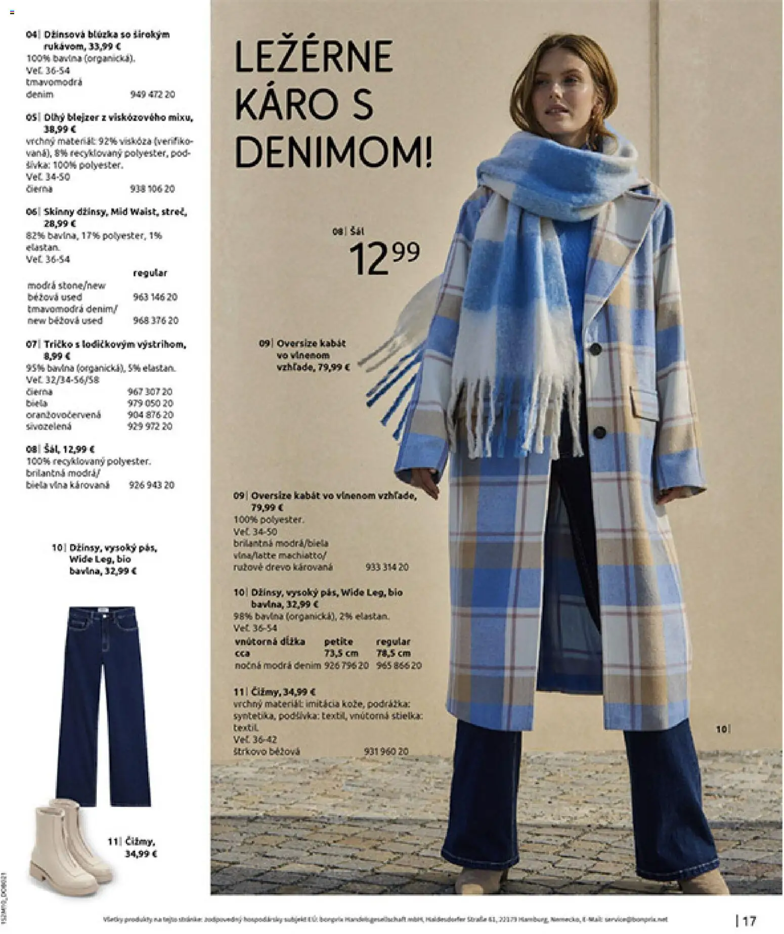 Nové Bonprix akcie – leták je platný od 24.11.2025 | Strana: 19 | Produkty: Tričko, Blúzka, Kabát