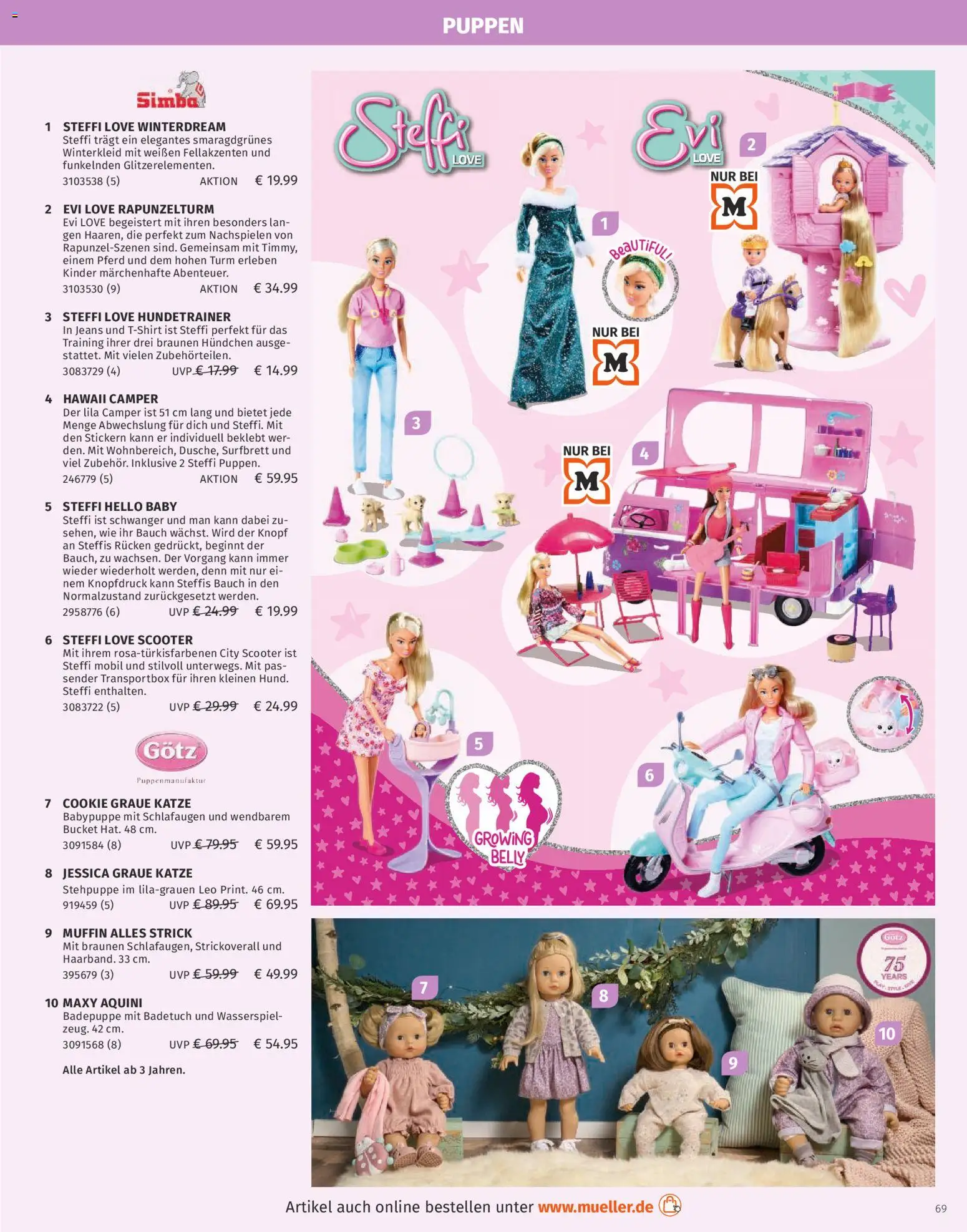 Müller Spielwarenkatalog – gültig ab 27.10.2025 | Seite: 69 | Produkte: T-Shirt, Scooter, Jeans