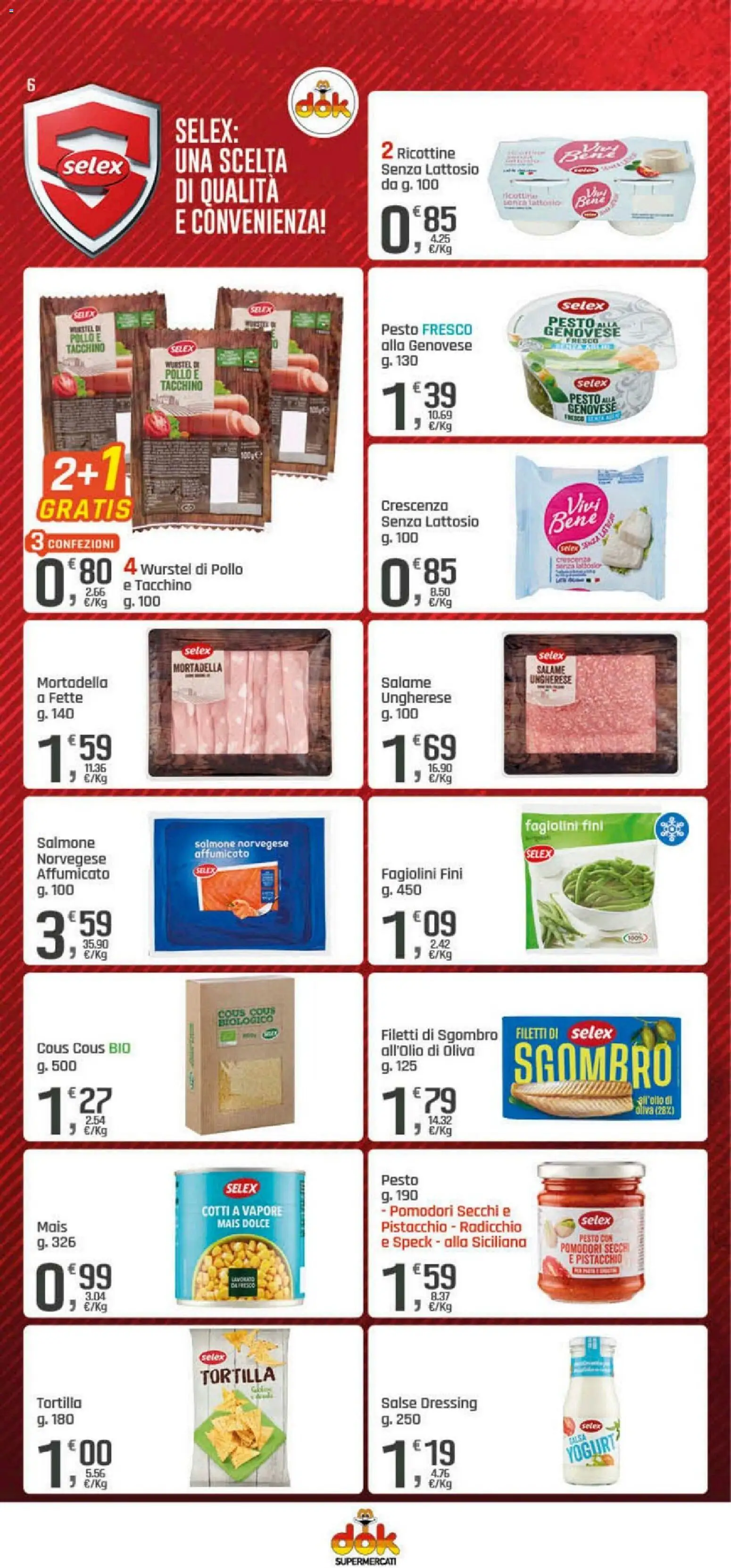 Volantino DOK del 10.04.2026 | Pagina: 6 | Prodotti: Speck, Pesto, Mortadella, Pomodori secchi