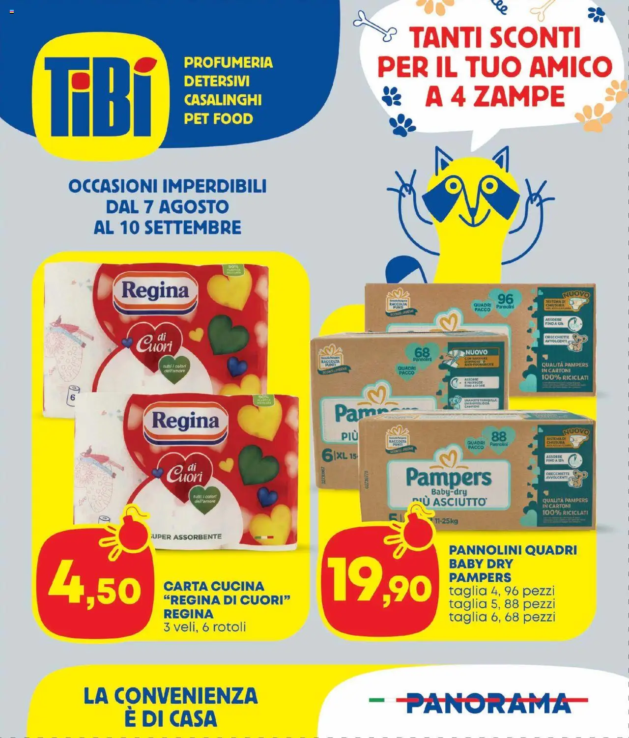 Volantino Panorama del 07.08.2025 | Pagina: 1 | Prodotti: Pannolini, Pampers, Orecchiette