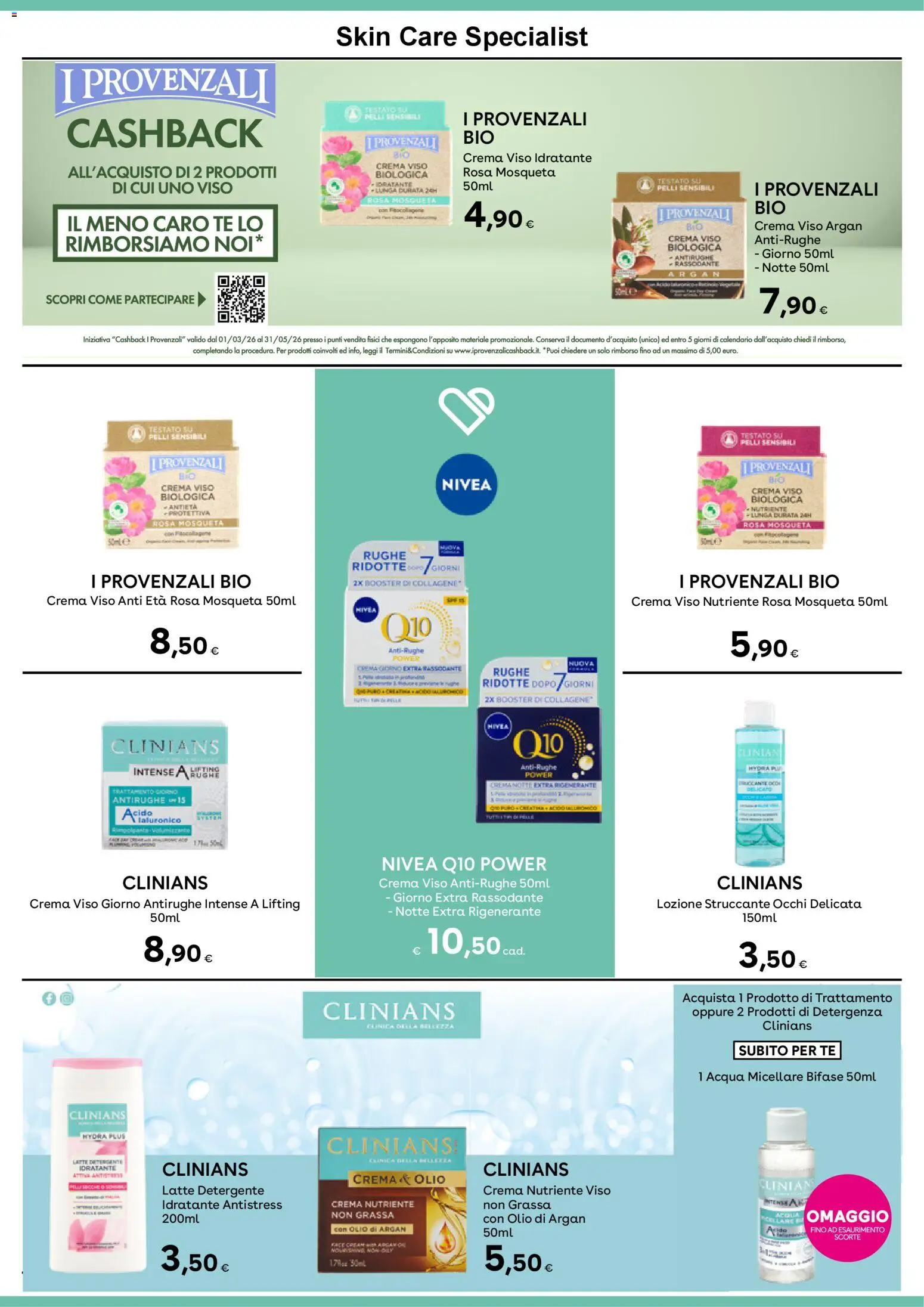 Volantino Idea bellezza del 27.03.2026 | Pagina: 11 | Prodotti: Crema, Tè, Crema viso, Acqua