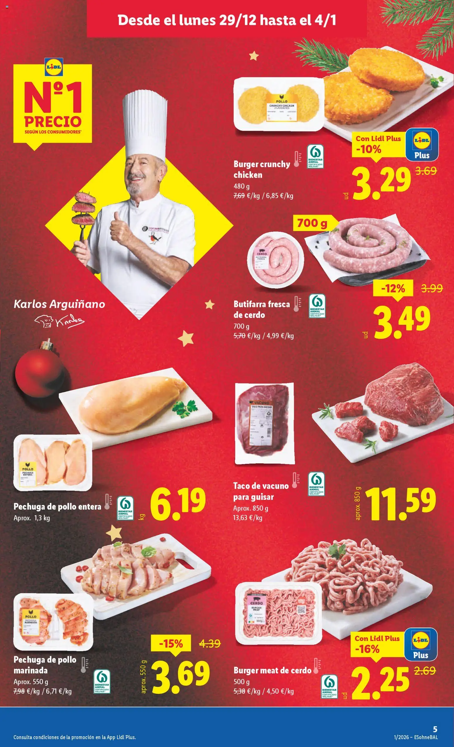 Lidl folleto │ válido desde el 29.12.2025 | Página: 5 | Productos: Cerdo