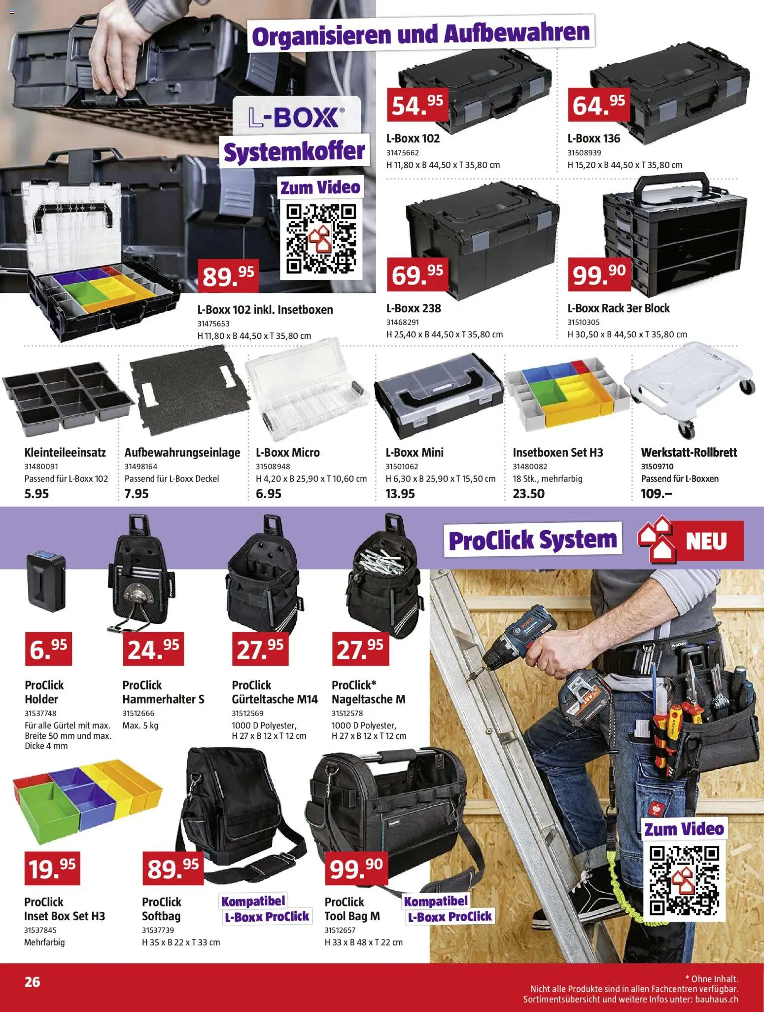 Bauhaus Aktionen – gültig ab 26.01.2026 | Seite: 26 | Produkte: Box, Gürtel, Video