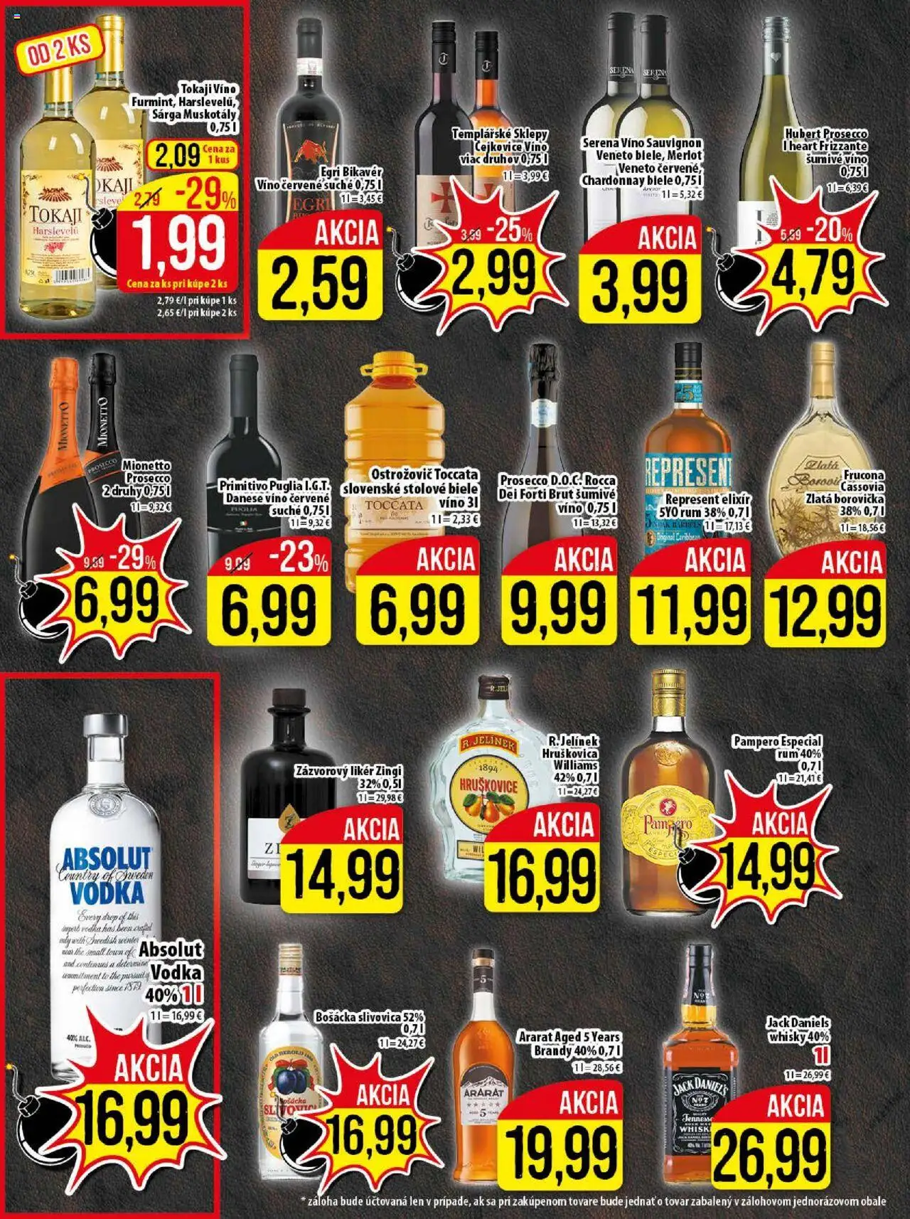 Klas leták │ platný od 11.08.2025 | Strana: 17 | Produkty: Víno, Borovička, Slivovica, Ararat