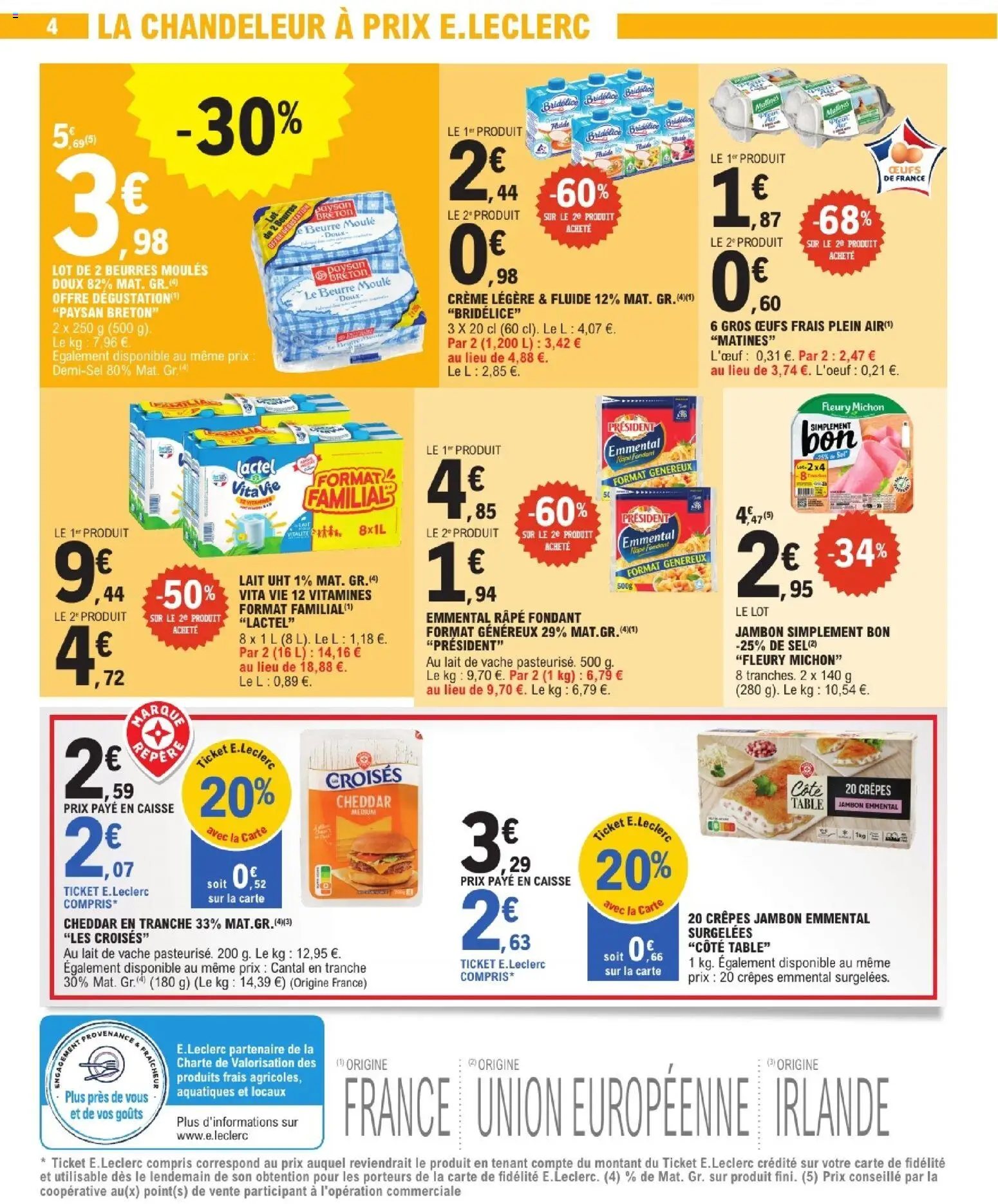 {H1} | Page: 4 | Produits: Sel, Table, Beurre, Cheddar