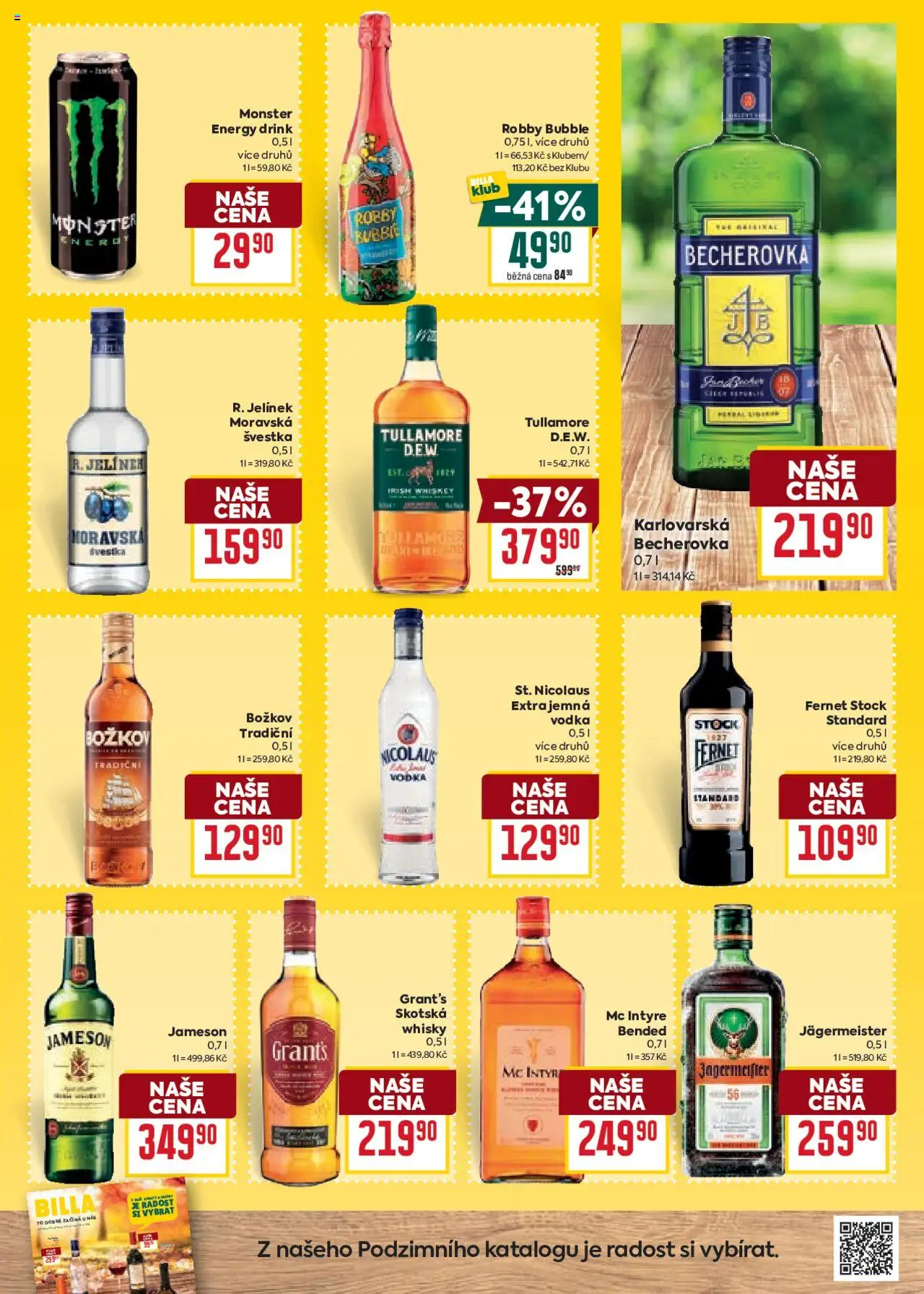 Billa Velký leták od 10.09.2025 | Strana: 27 | Produkty: Monster, Whiskey, Vodka, Becherovka