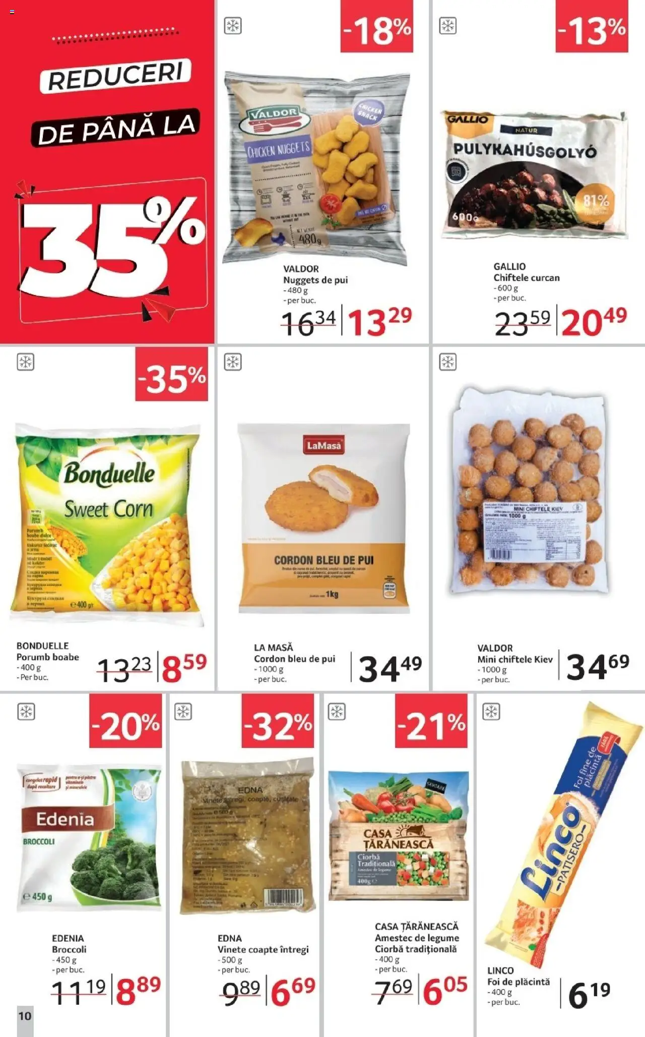 Noul catalog Selgros – valabil de la 17.10.2025 | Pagină: 10 | Produse: Masă, Hacıyatmaz Kedi Oyuncağı, Cordon bleu, Plăcintă