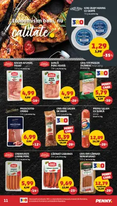 Catalog PENNY – valabil de la 16.07.2025 | Pagină: 11 | Produse: Crenvurști, Salam, Șuncă, Cârnați
