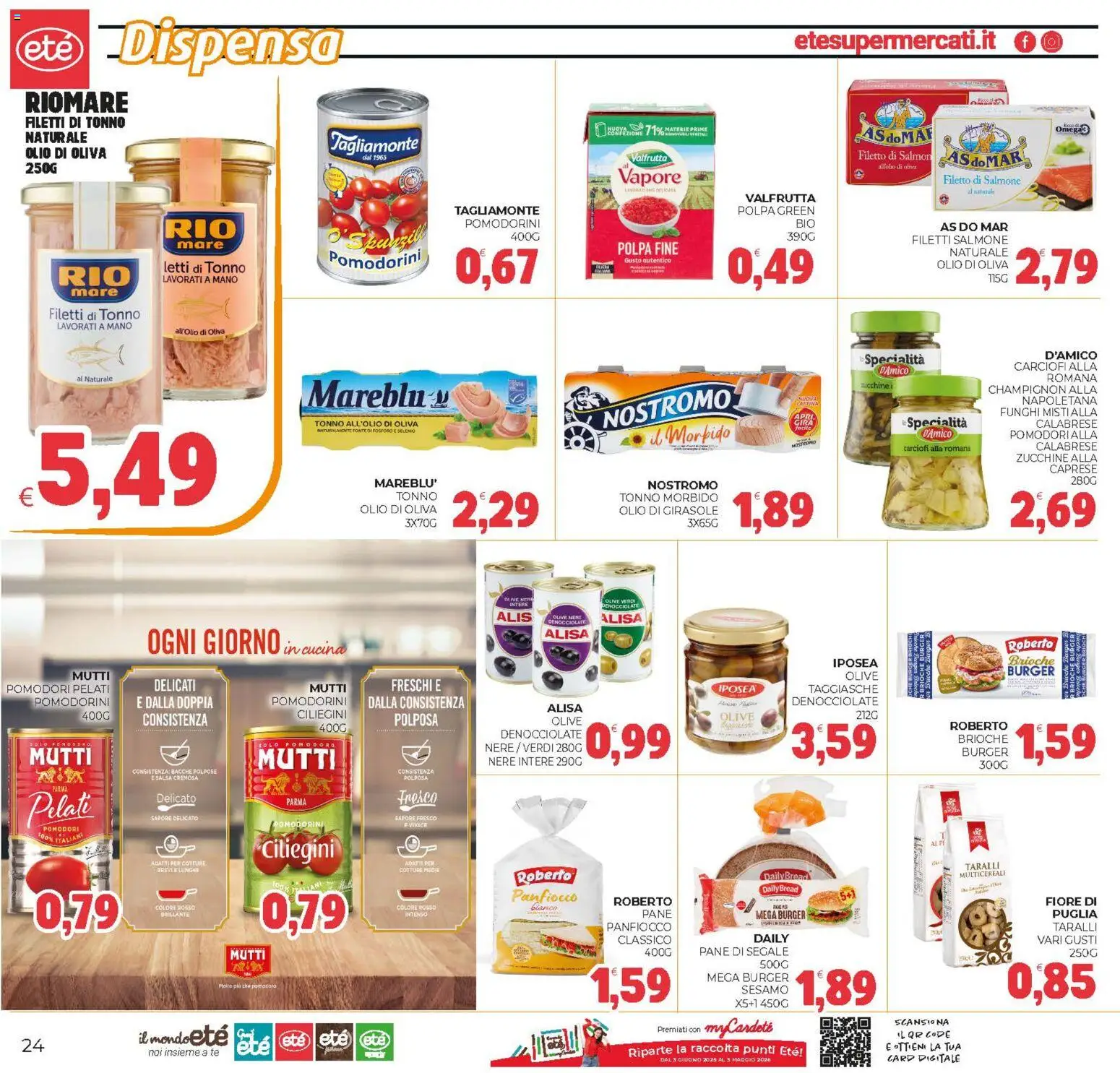 Volantino Eté del 02.12.2025 | Pagina: 24 | Prodotti: Pane, Tè, Olive, Funghi