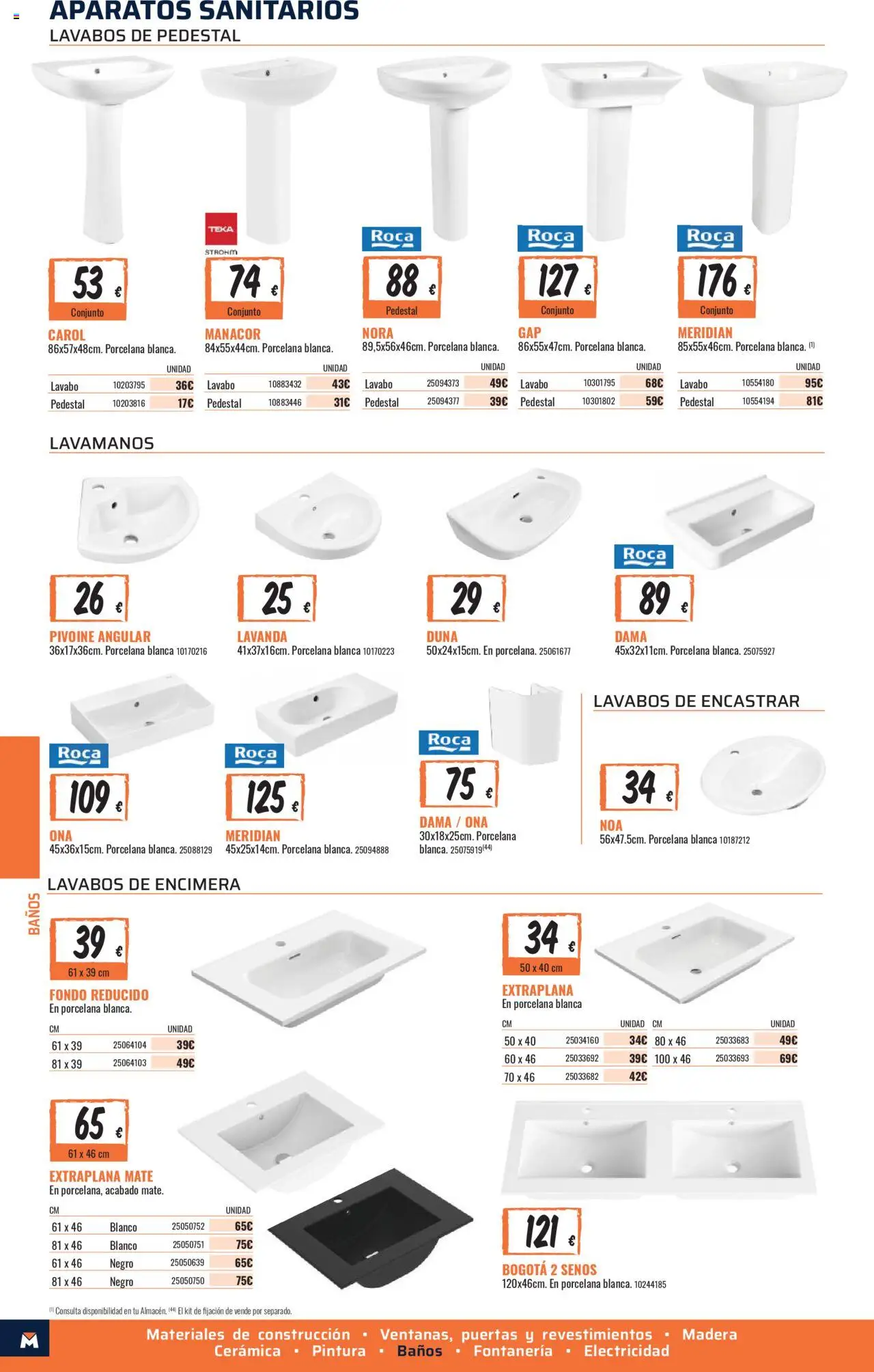 Obramat - Zaragoza  │ válido desde el 10.10.2025 | Página: 54 | Productos: Lavabo