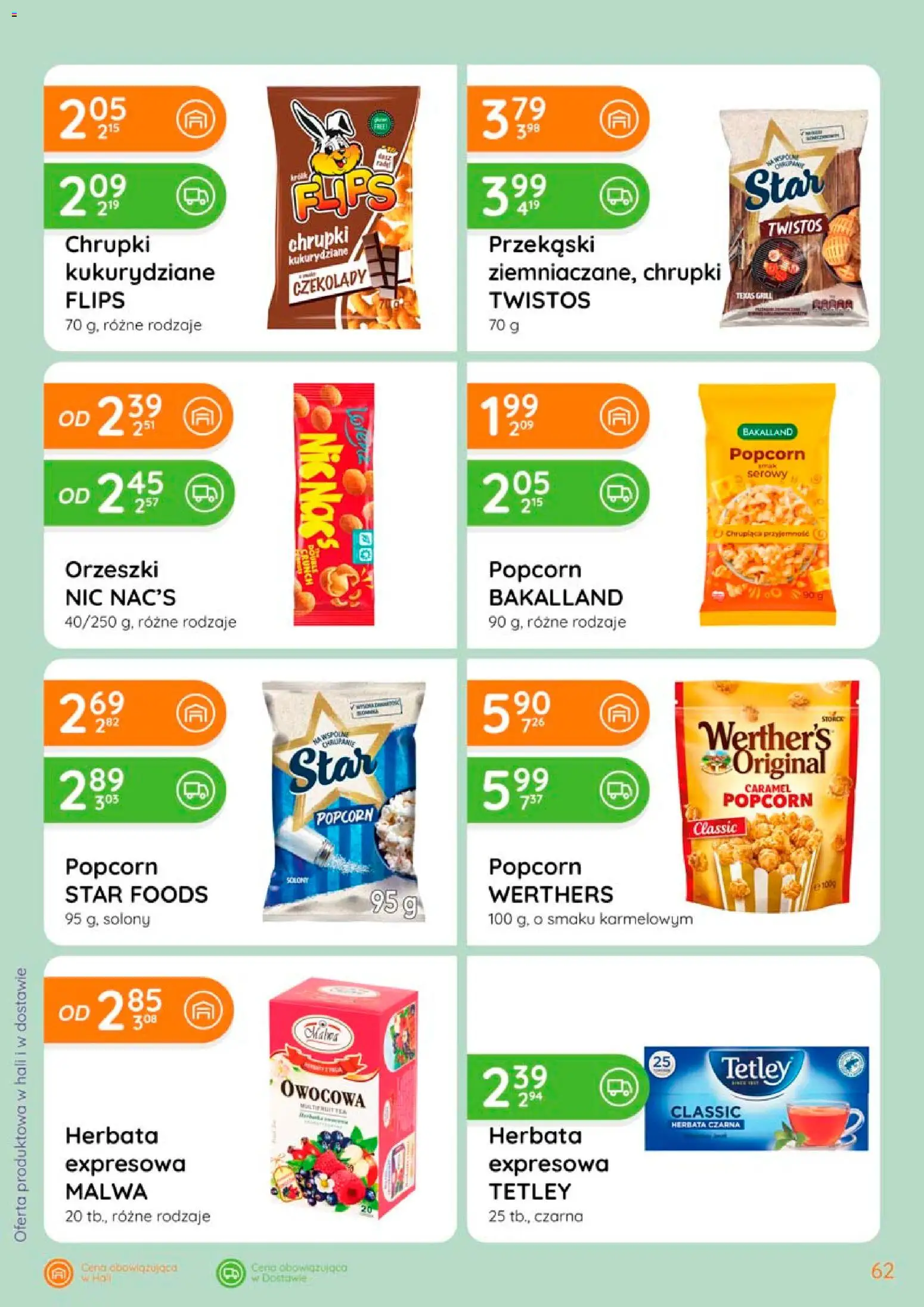 Eurocash gazetka od 02.04.2026 | Strona: 62 | Produkty: Czekolady, Chrupki, Grill, Herbata
