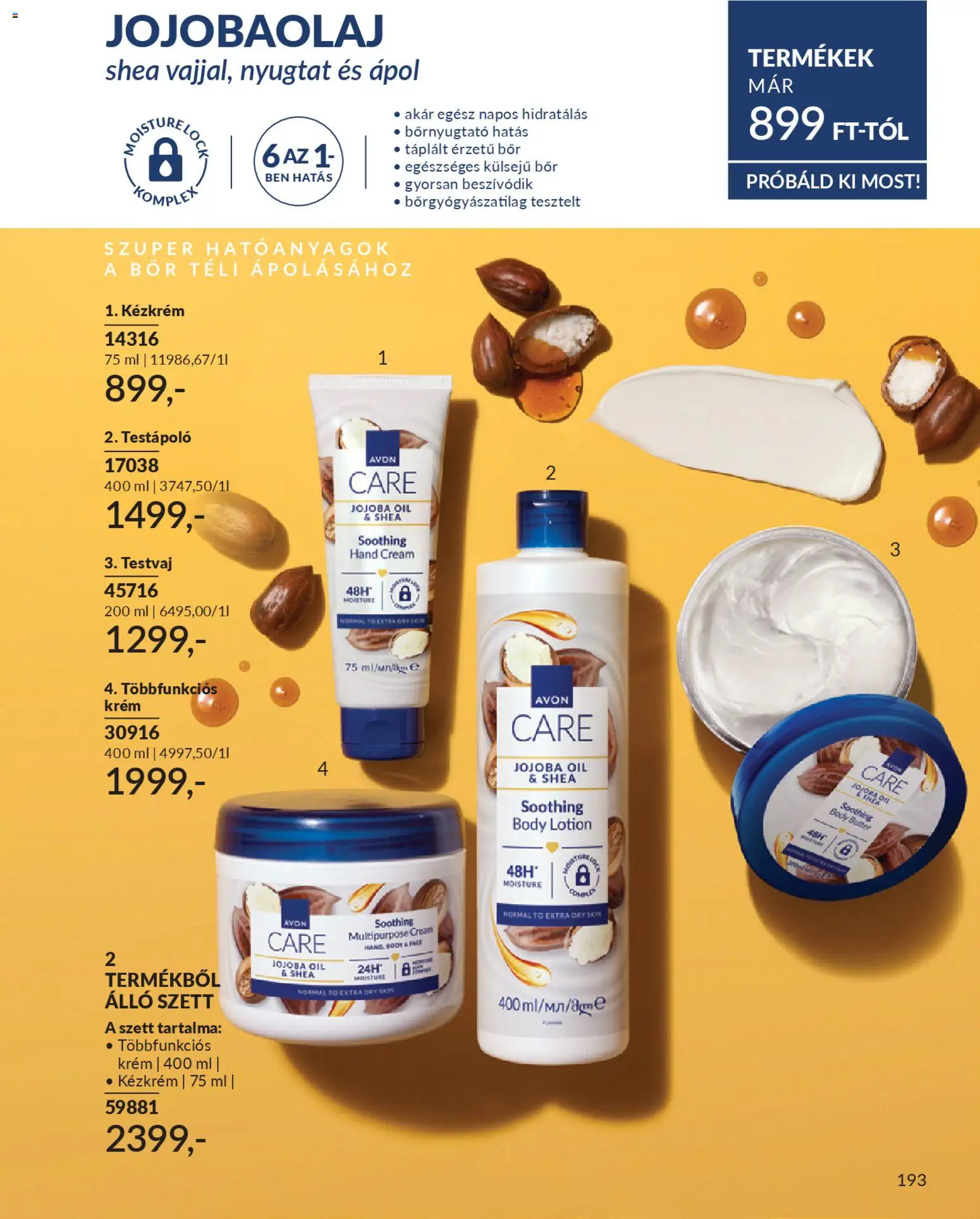 Avon akciós ujság - amely érvényes a következő dátumtól: 01.01.2026 | Oldal: 197 | Termékek: Body, Bor, Testápoló, Kézkrém